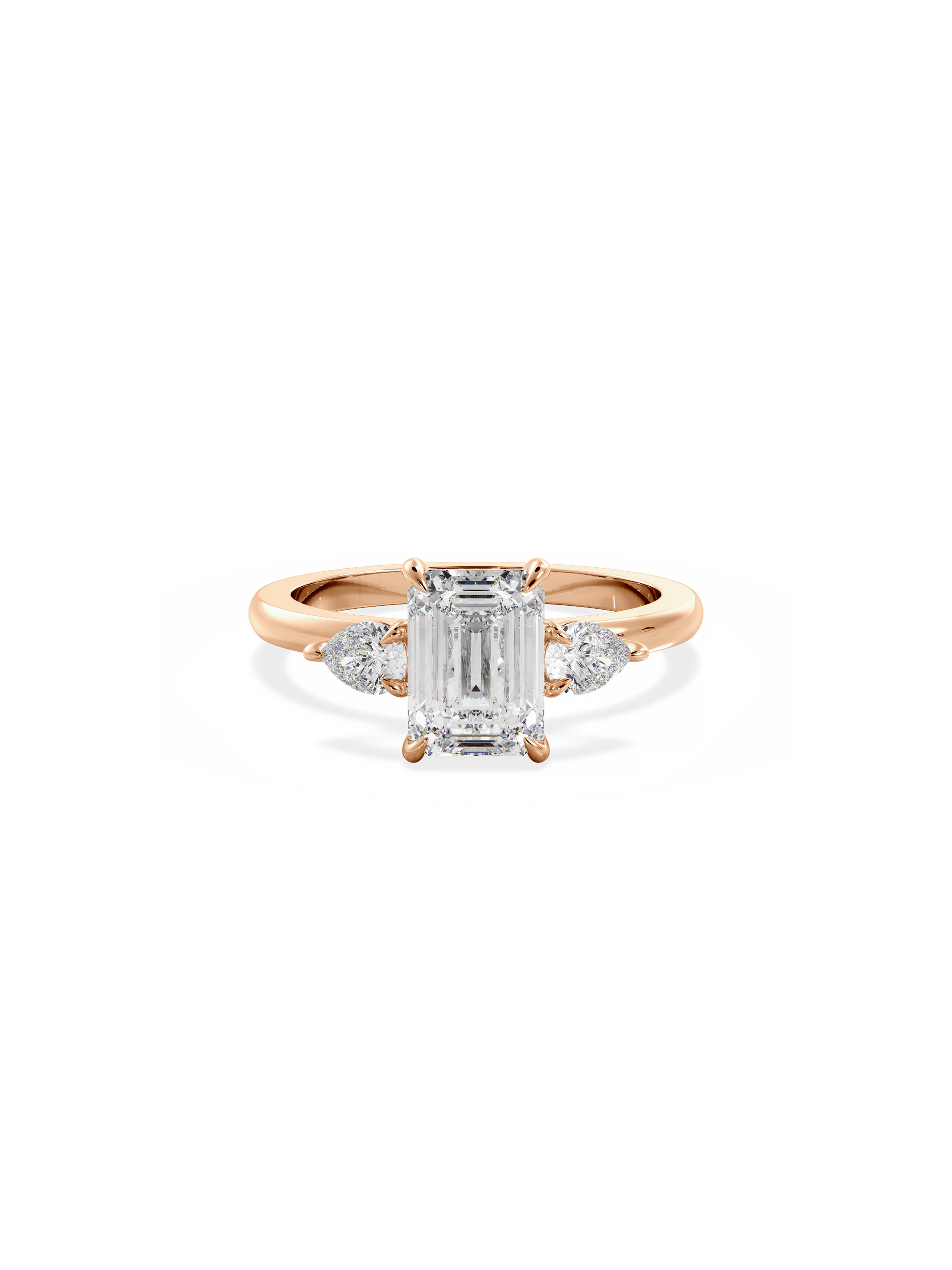 2 CT Round Three Stones Lab Grown Diamond Engagement Ring