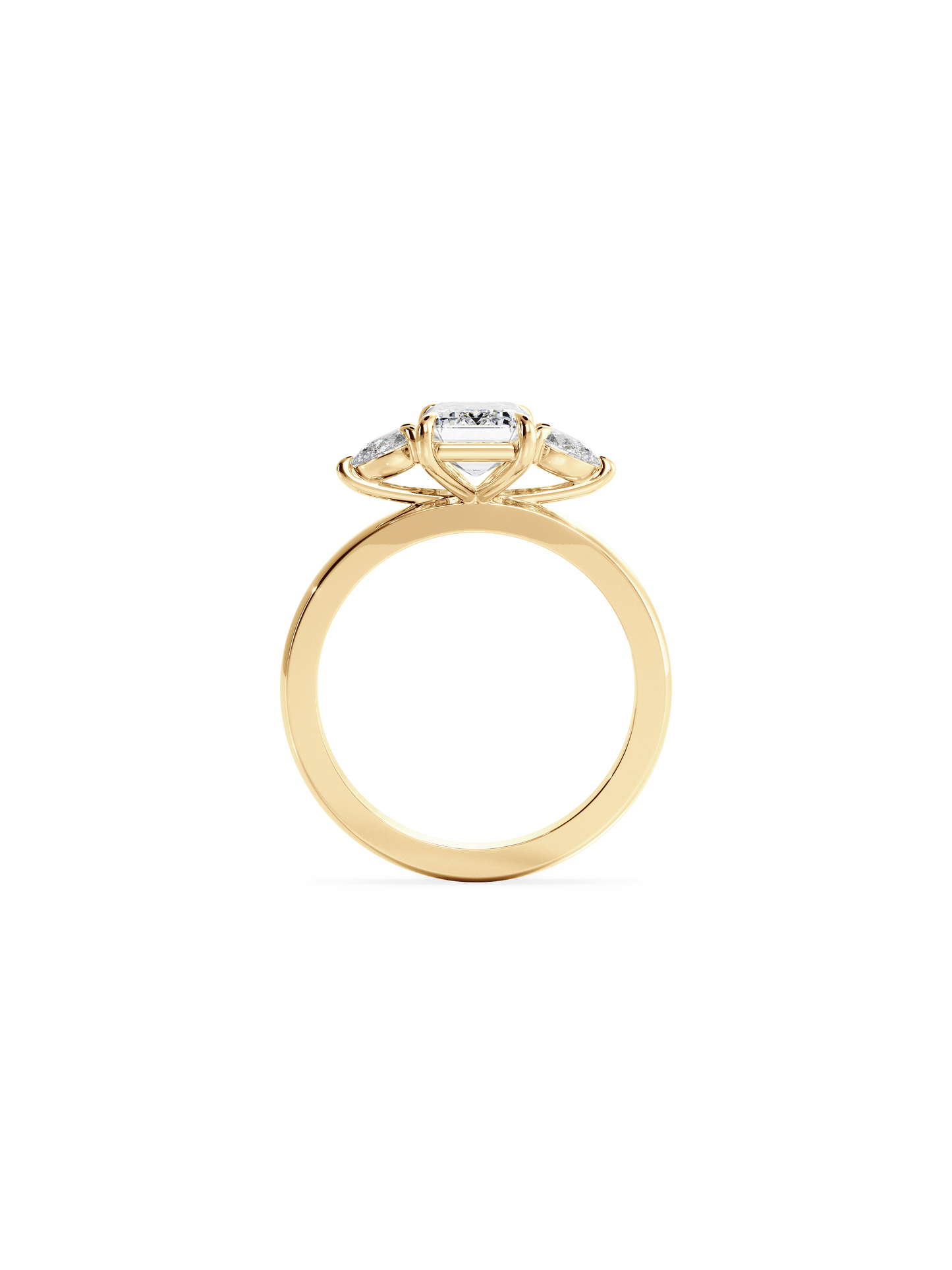 2 CT Round Three Stones Lab Grown Diamond Engagement Ring