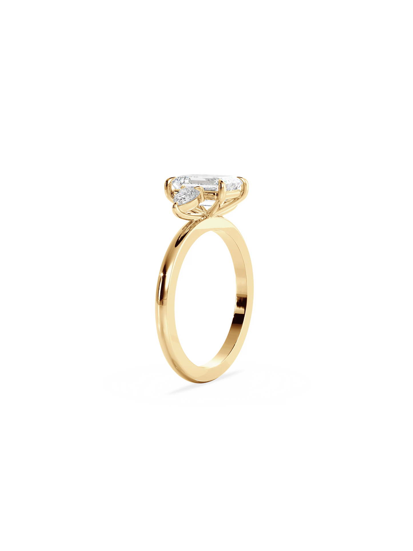 2 CT Round Three Stones Lab Grown Diamond Engagement Ring