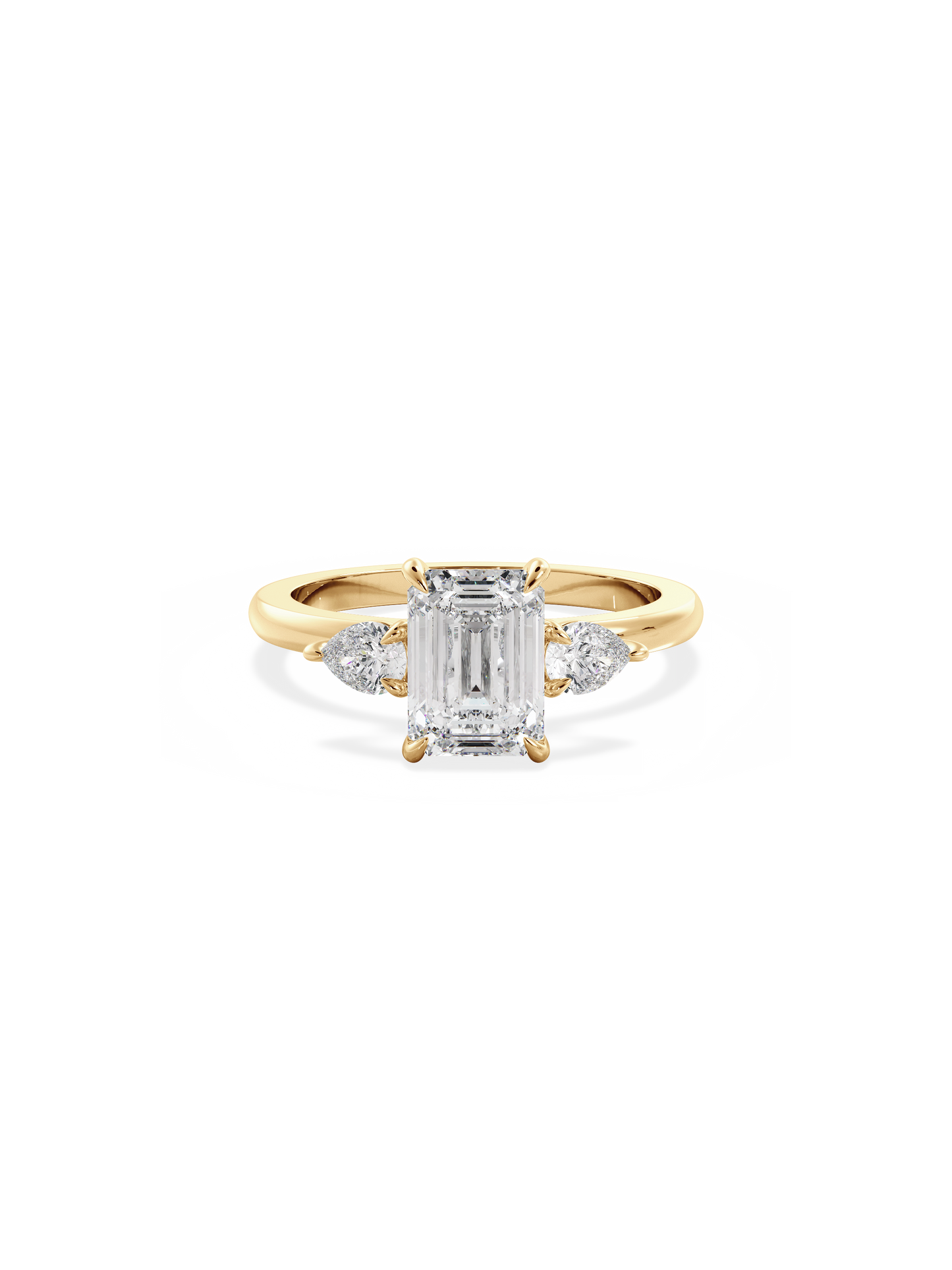 2 CT Round Three Stones Lab Grown Diamond Engagement Ring