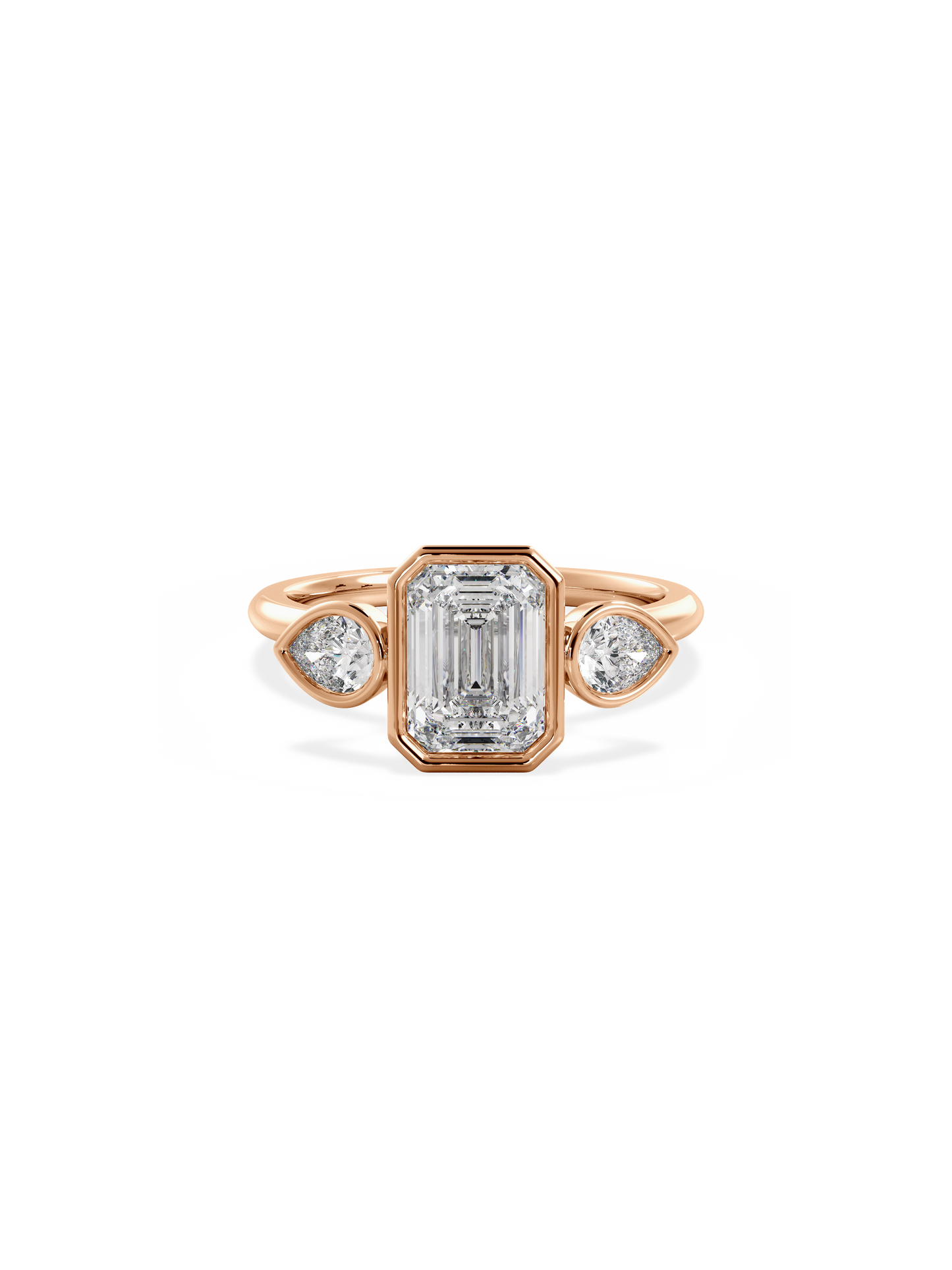 2 CT Round Three Stones Lab Grown Diamond Engagement Ring