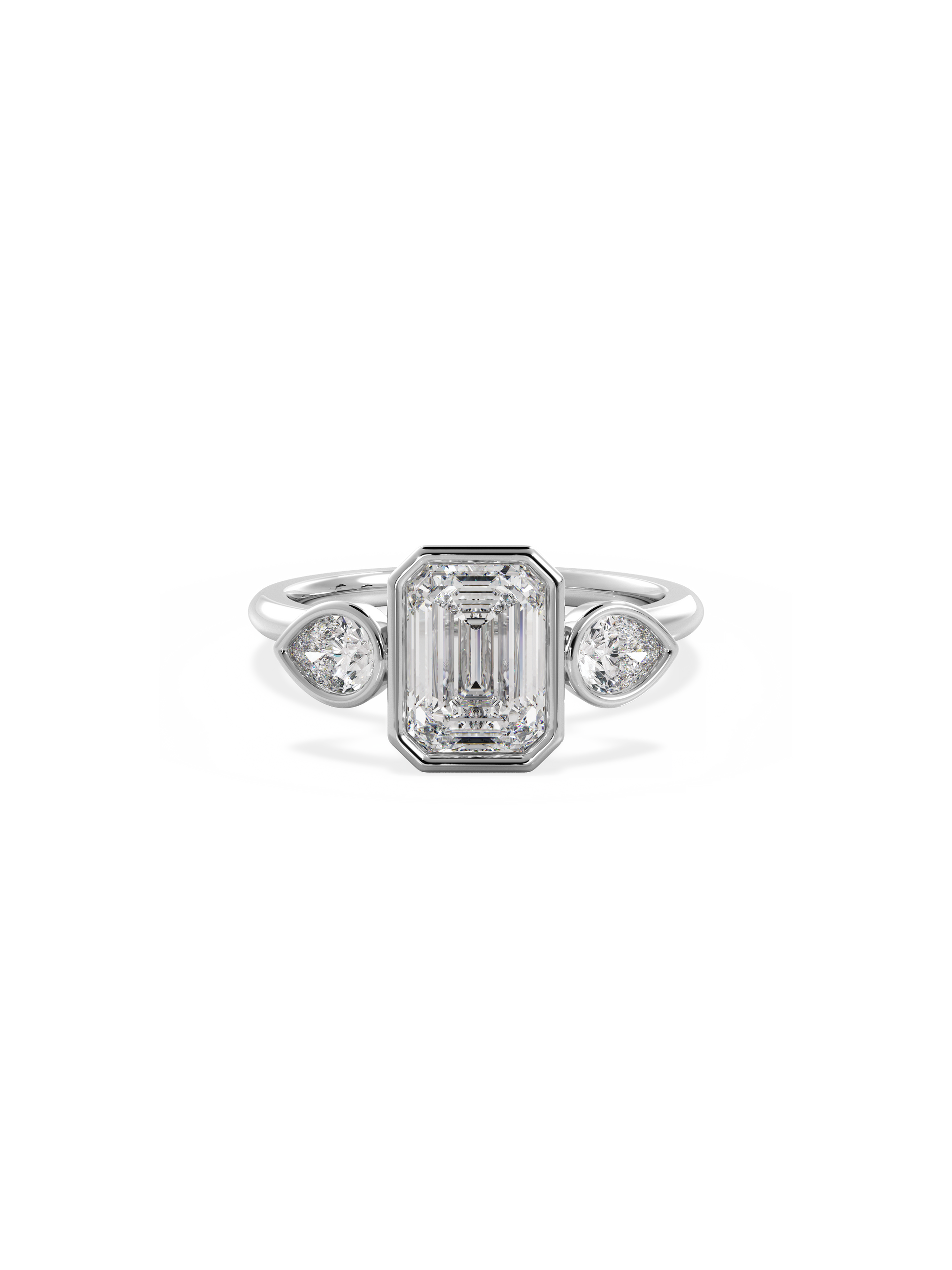 2 CT Round Three Stones Lab Grown Diamond Engagement Ring