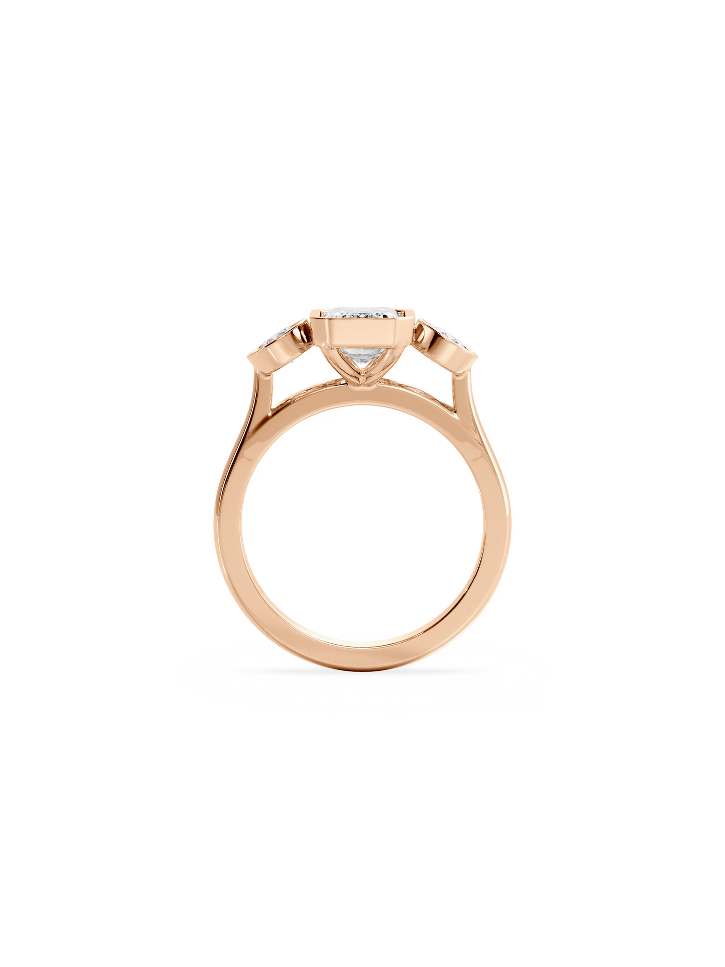 2 CT Round Three Stones Lab Grown Diamond Engagement Ring