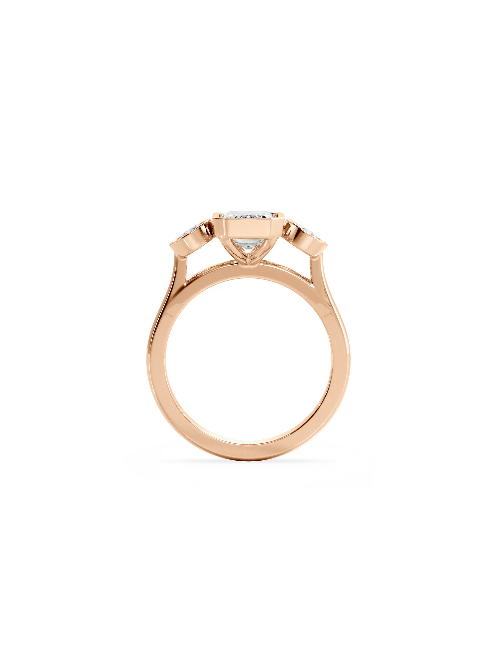 2 CT Round Three Stones Lab Grown Diamond Engagement Ring