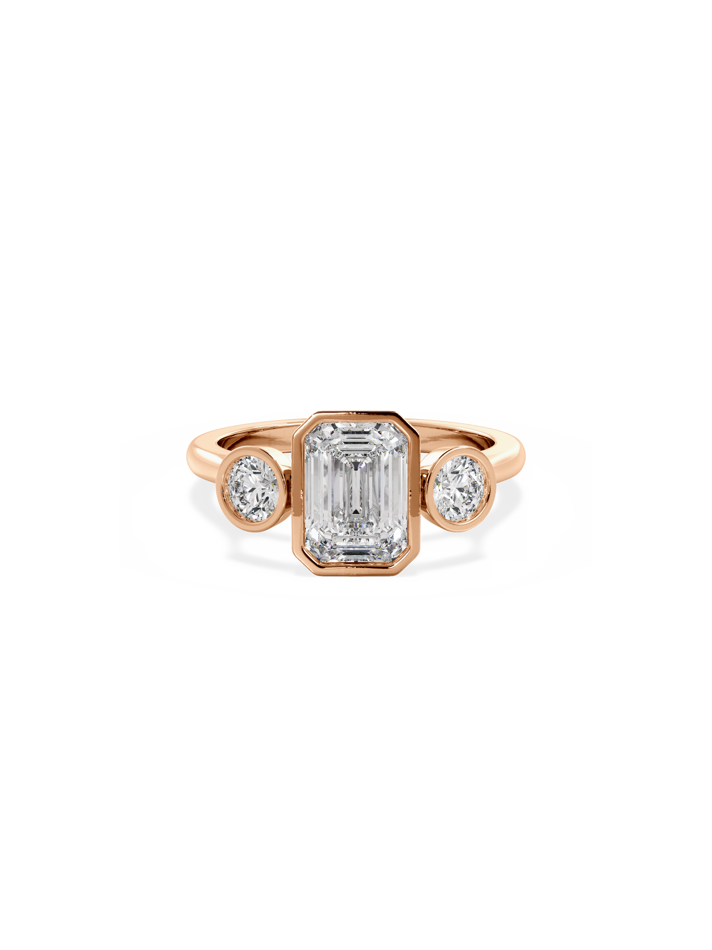 2 CT Round Three Stones Lab Grown Diamond Engagement Ring