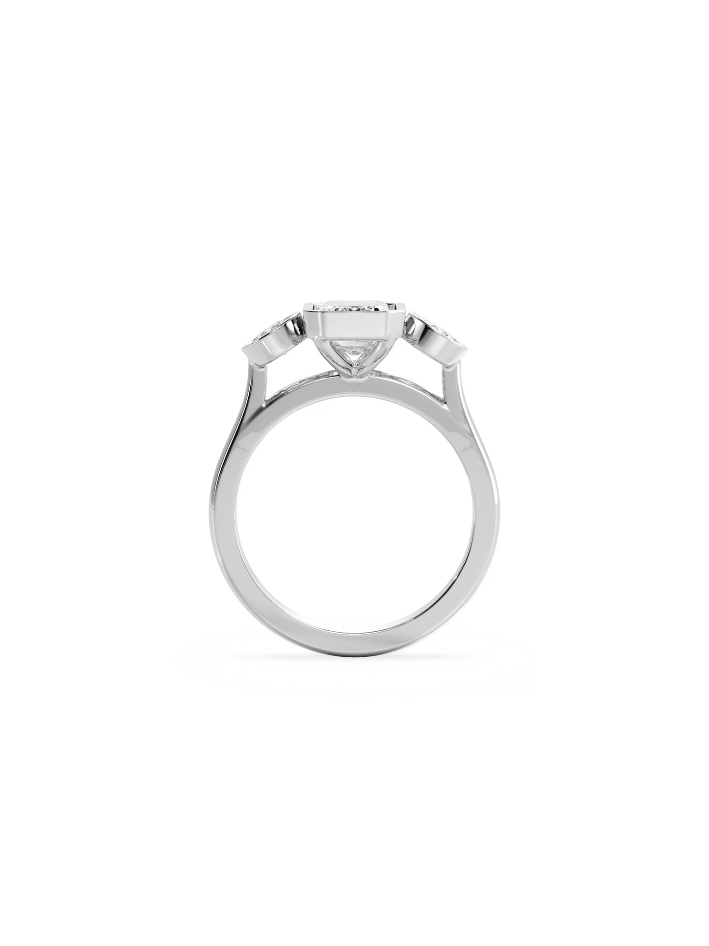 2 CT Round Three Stones Lab Grown Diamond Engagement Ring