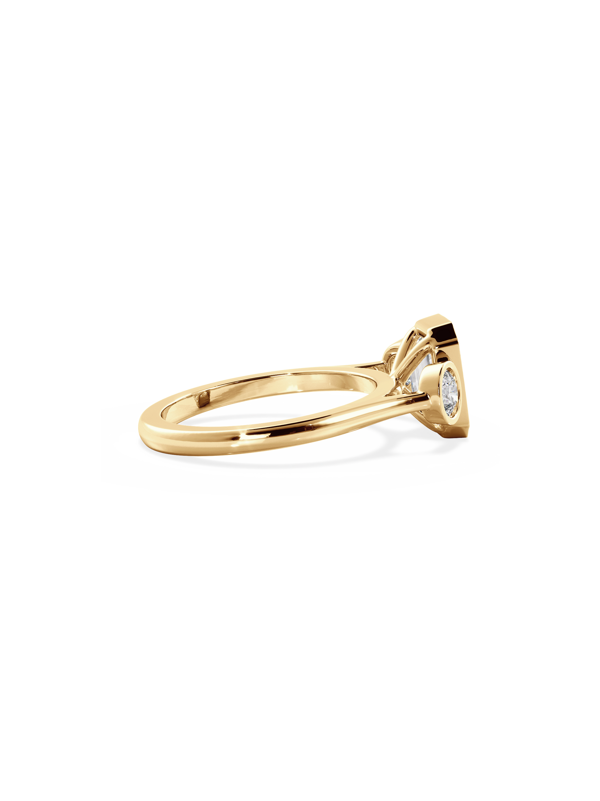 2 CT Round Three Stones Lab Grown Diamond Engagement Ring