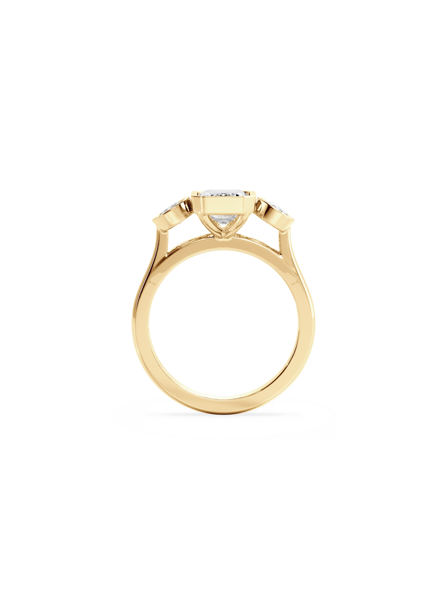 2 CT Round Three Stones Lab Grown Diamond Engagement Ring