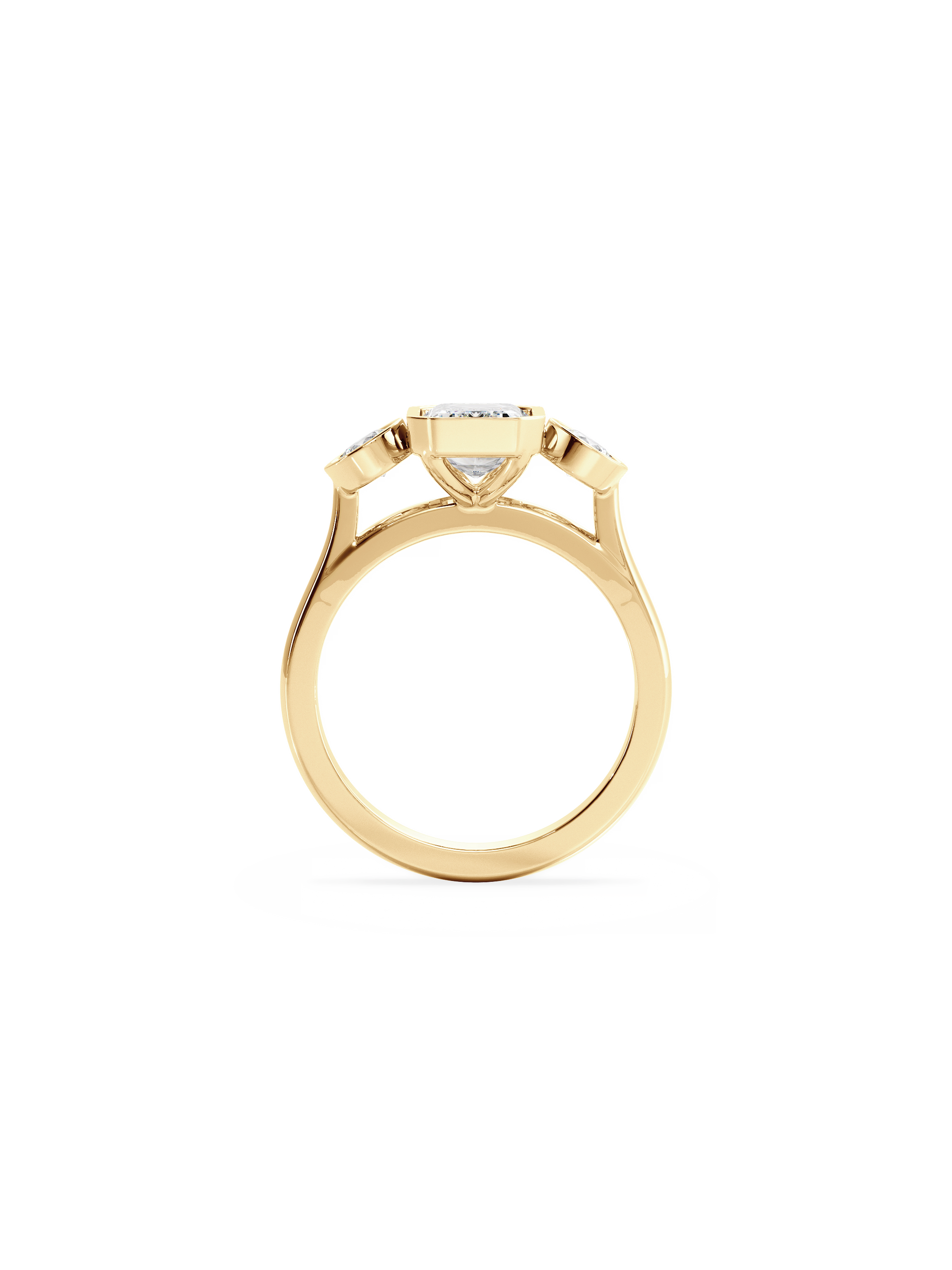 2 CT Round Three Stones Lab Grown Diamond Engagement Ring