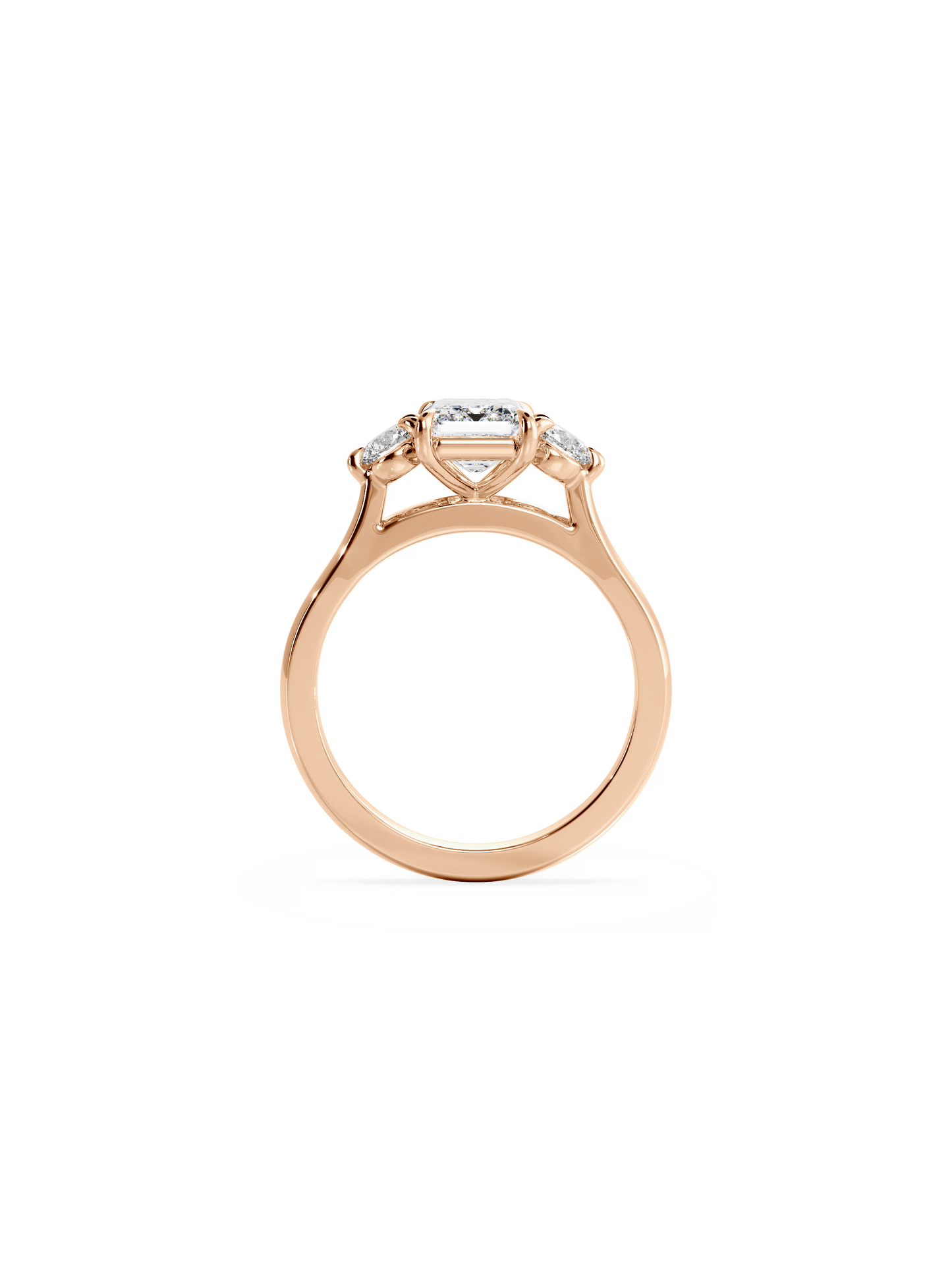 2 CT Round Three Stones Lab Grown Diamond Engagement Ring