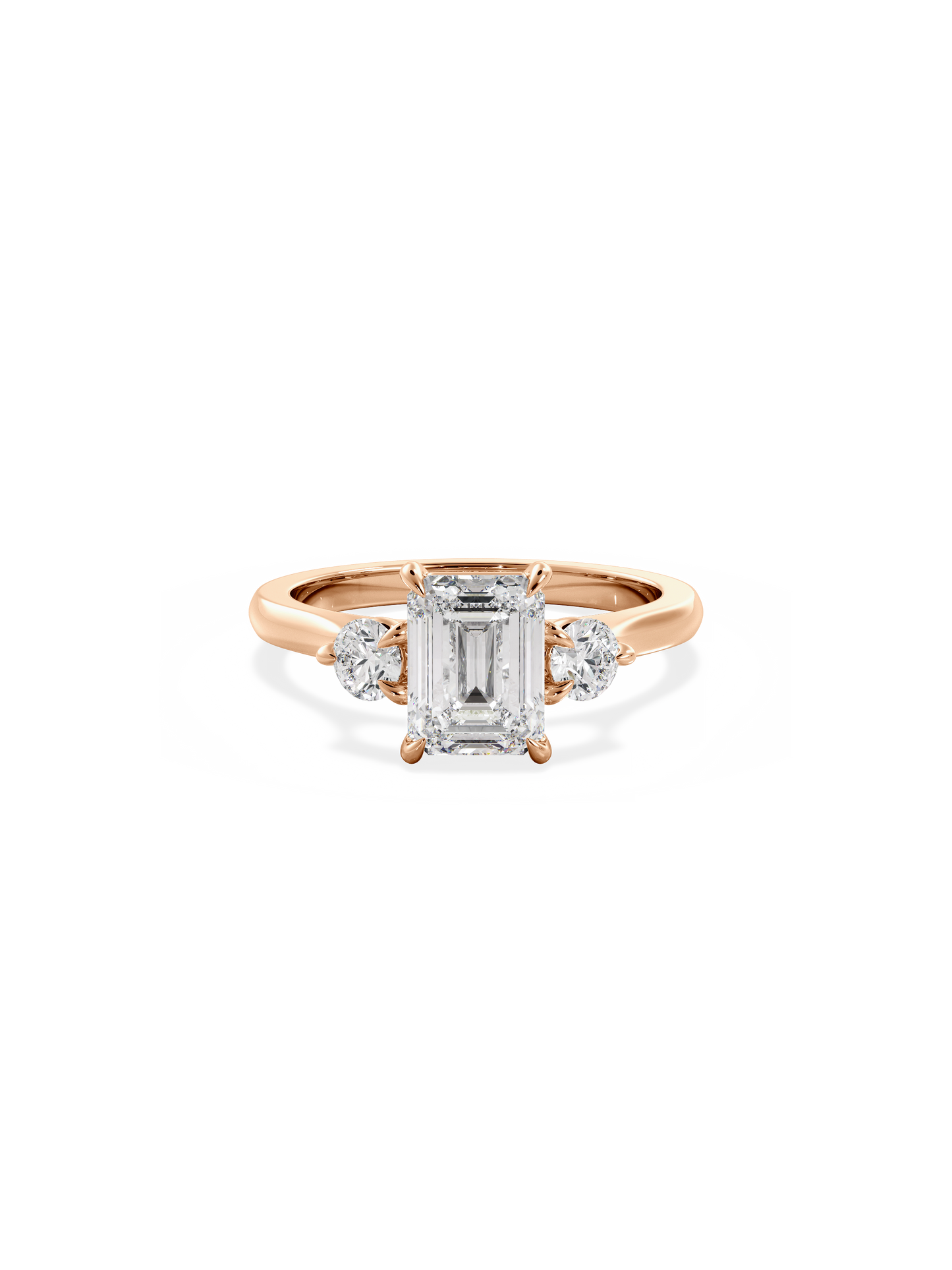 2 CT Round Three Stones Lab Grown Diamond Engagement Ring