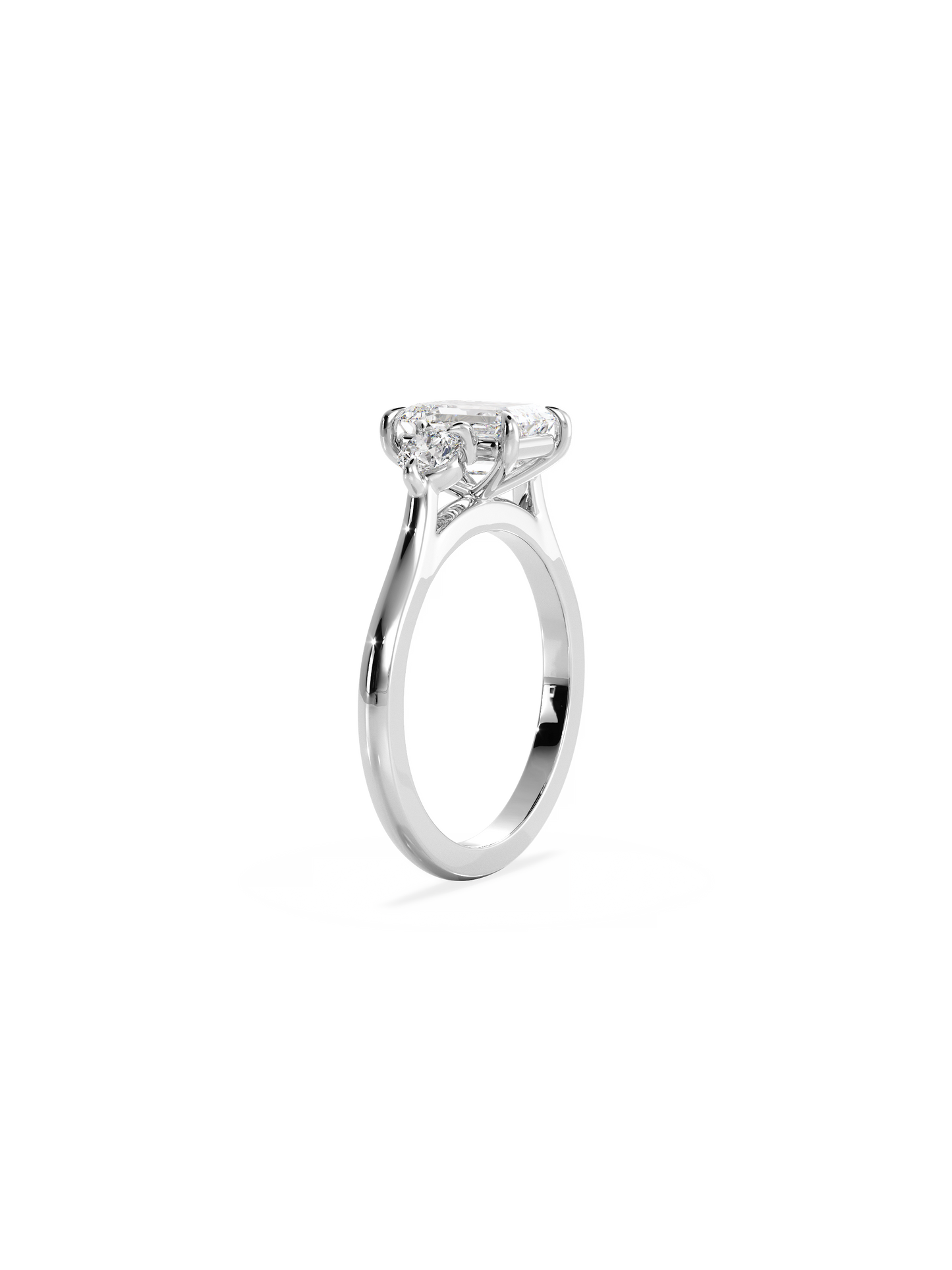 2 CT Round Three Stones Lab Grown Diamond Engagement Ring