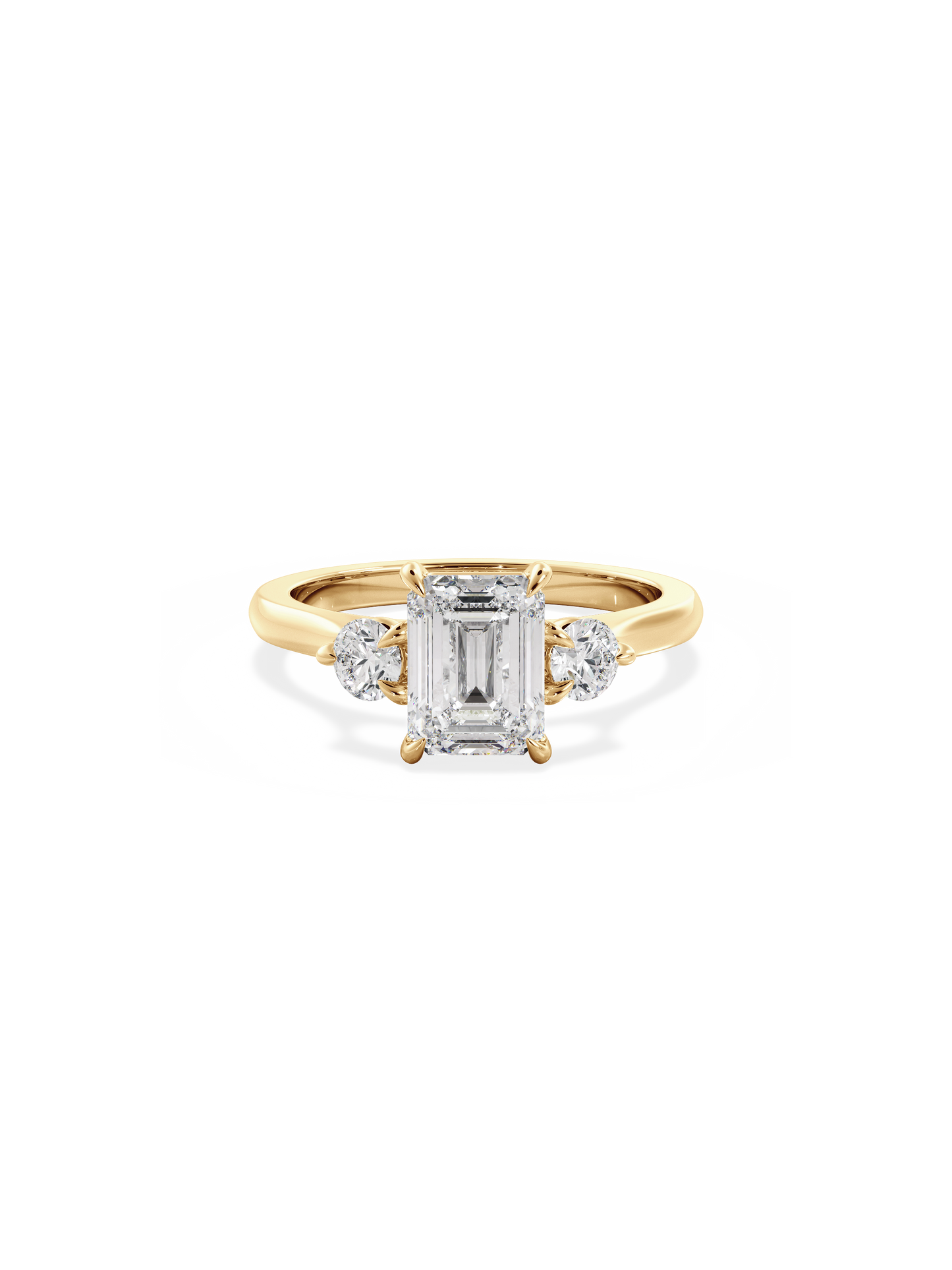 2 CT Round Three Stones Lab Grown Diamond Engagement Ring