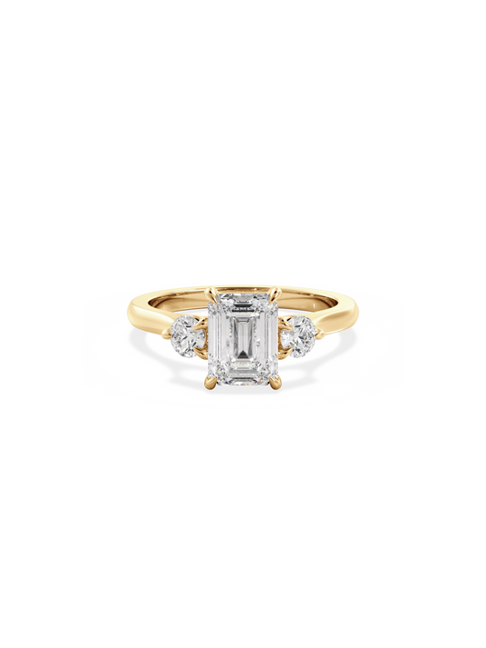 2 CT Round Three Stones Lab Grown Diamond Engagement Ring