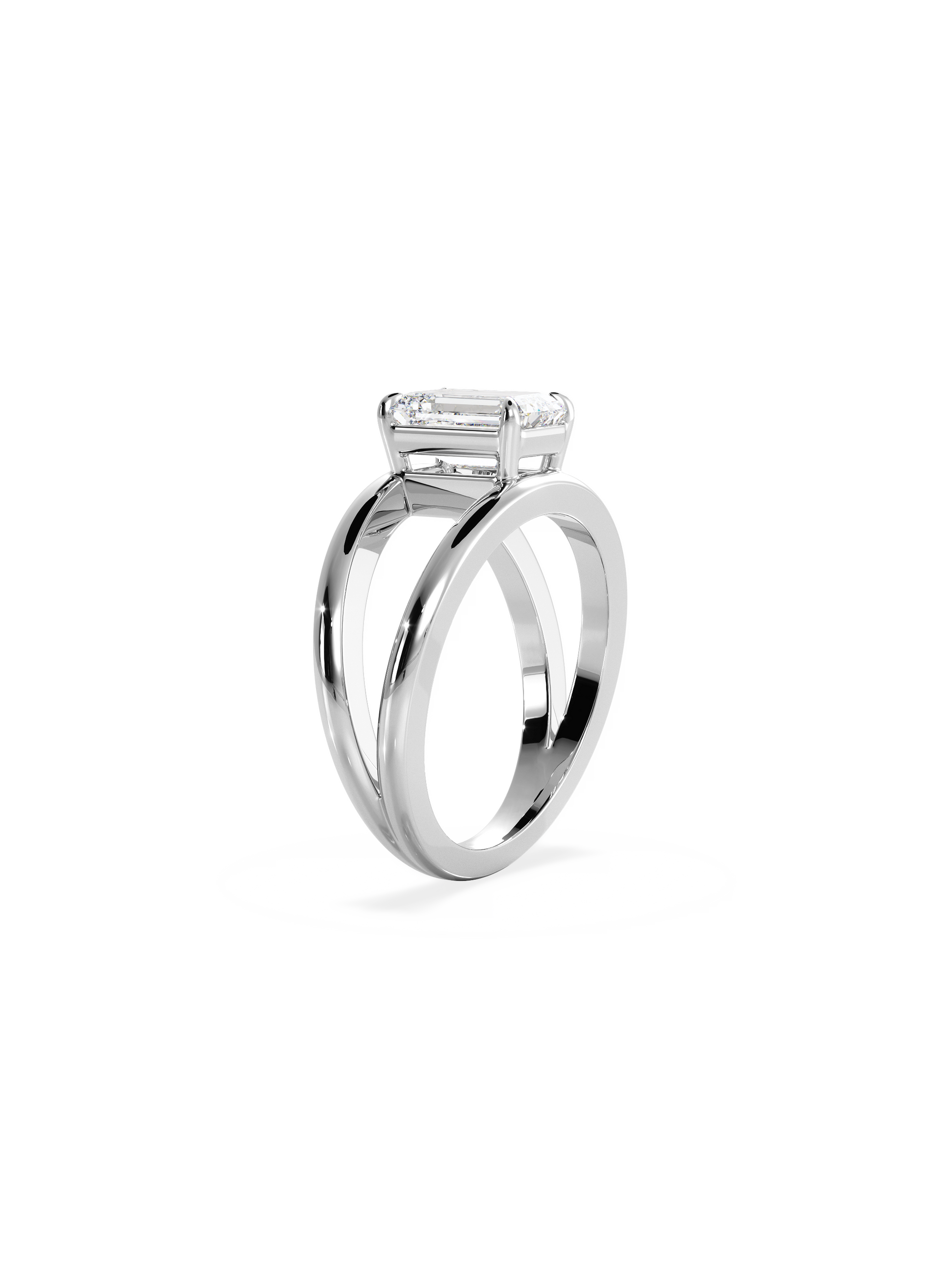 2 CT Round Three Stones Lab Grown Diamond Engagement Ring