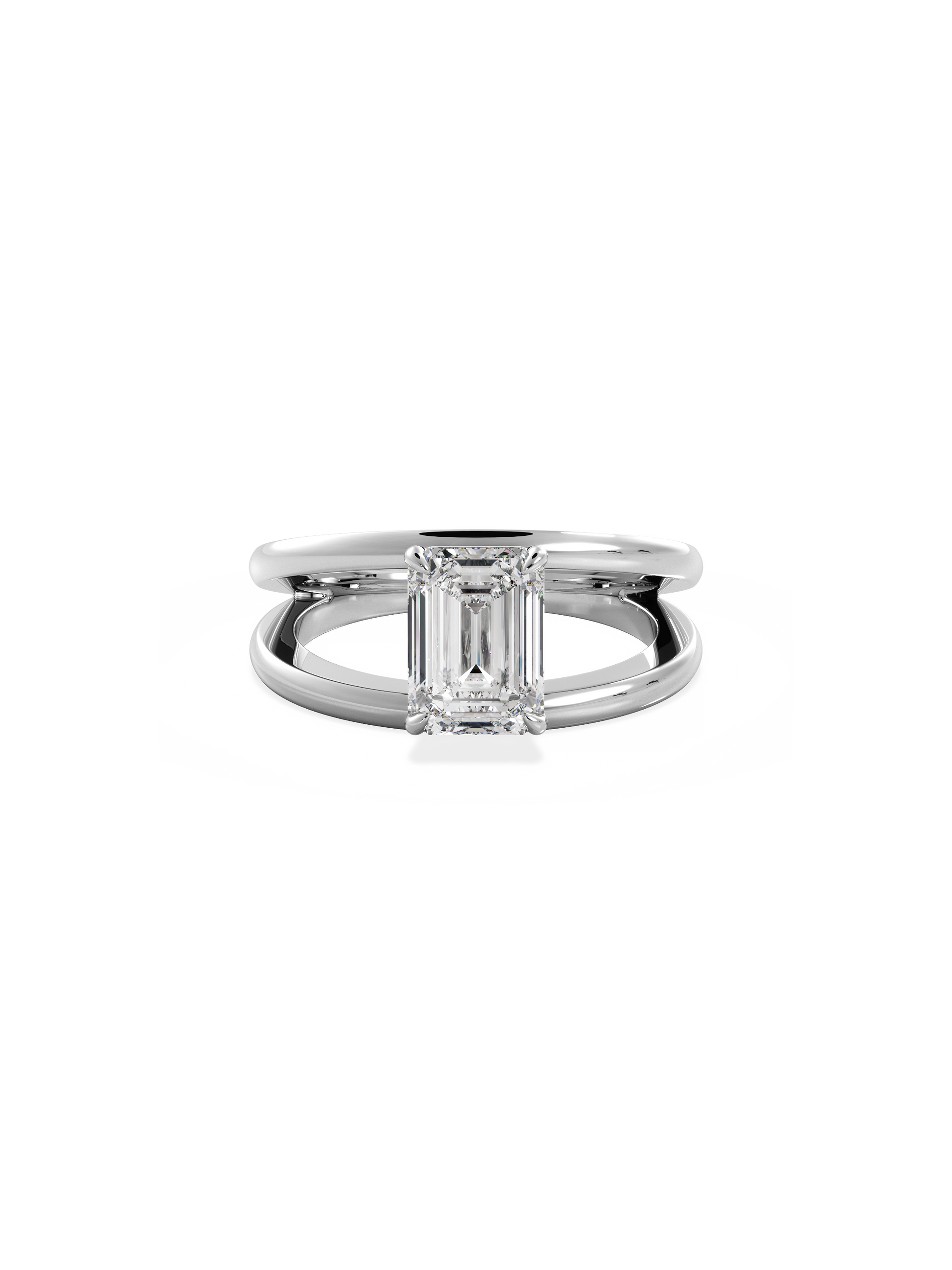 2 CT Round Three Stones Lab Grown Diamond Engagement Ring