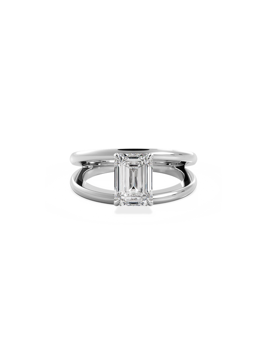 2 CT Round Three Stones Lab Grown Diamond Engagement Ring