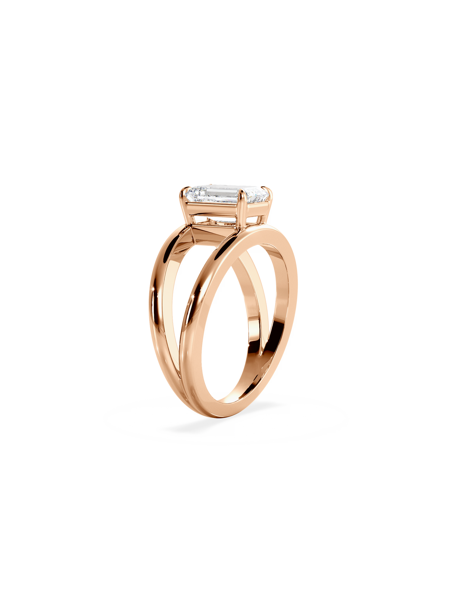 2 CT Round Three Stones Lab Grown Diamond Engagement Ring