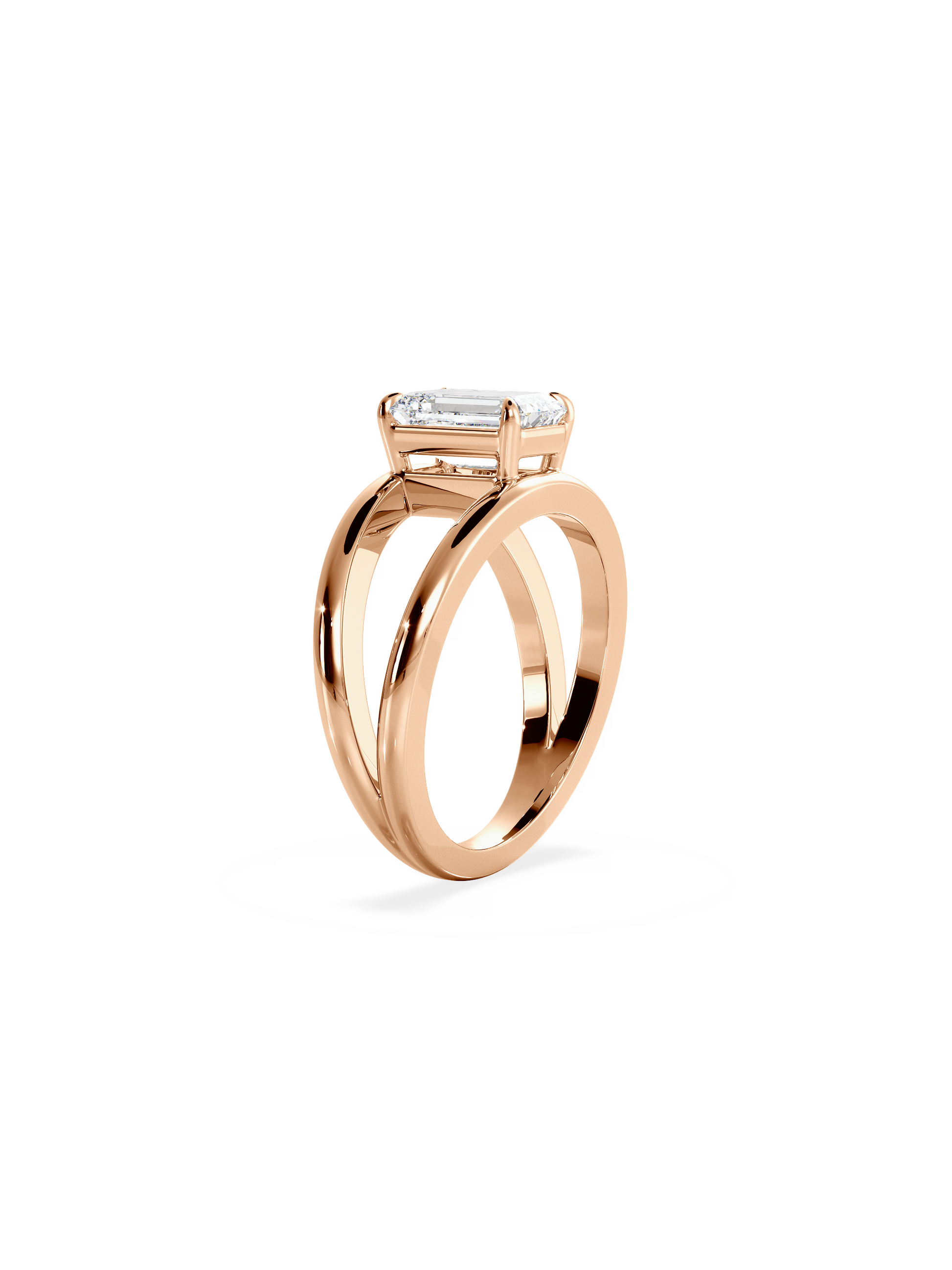 2 CT Round Three Stones Lab Grown Diamond Engagement Ring