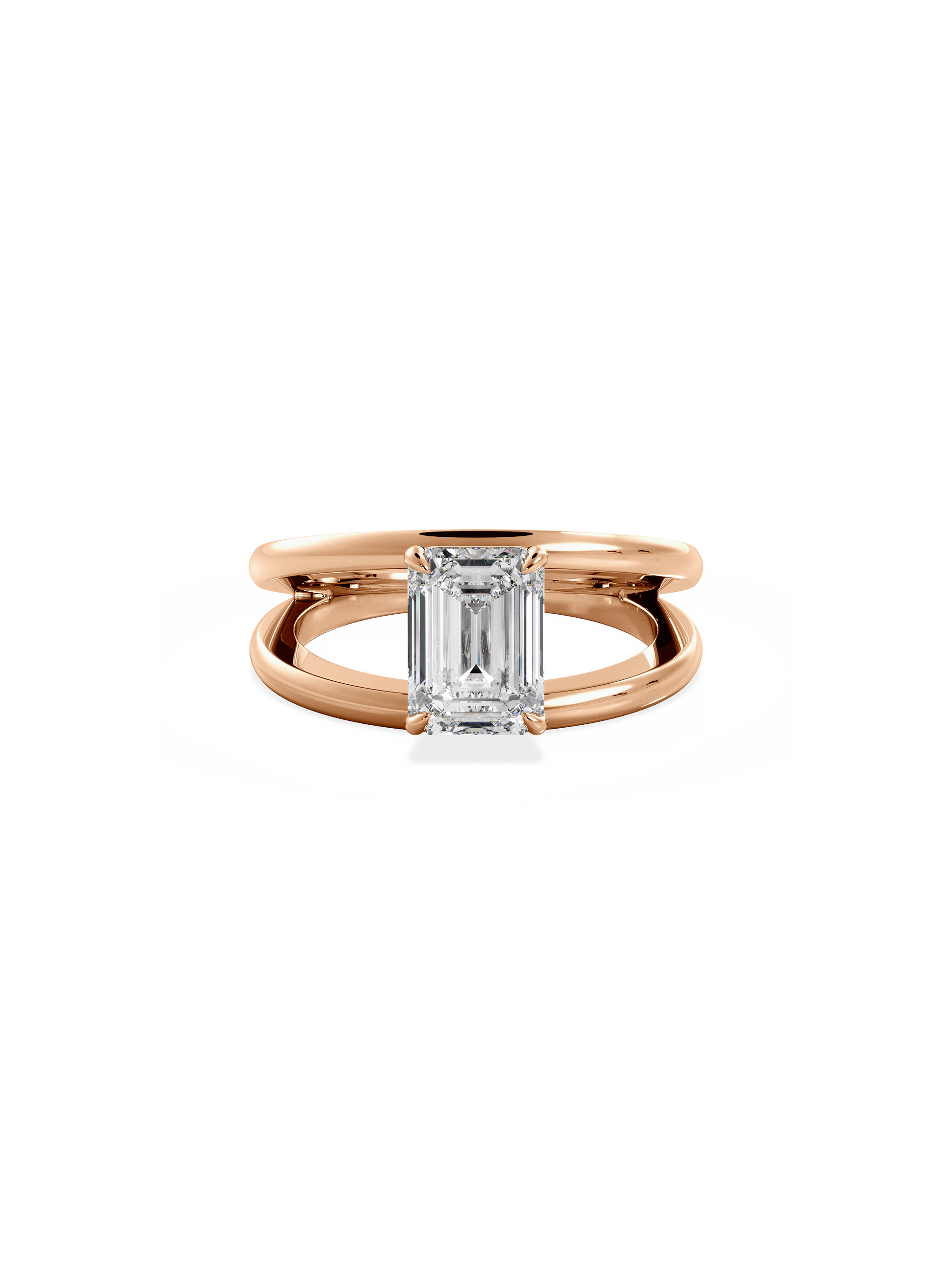 2 CT Round Three Stones Lab Grown Diamond Engagement Ring
