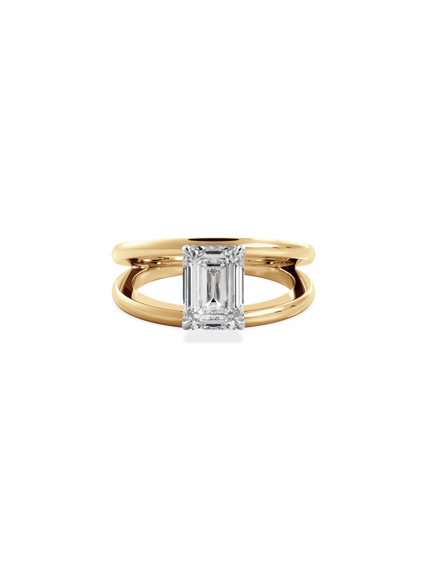 2 CT Round Three Stones Lab Grown Diamond Engagement Ring