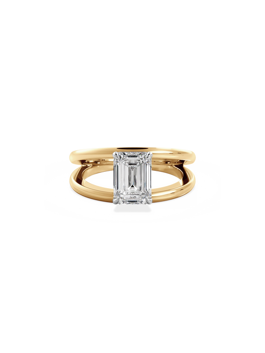 2 CT Round Three Stones Lab Grown Diamond Engagement Ring