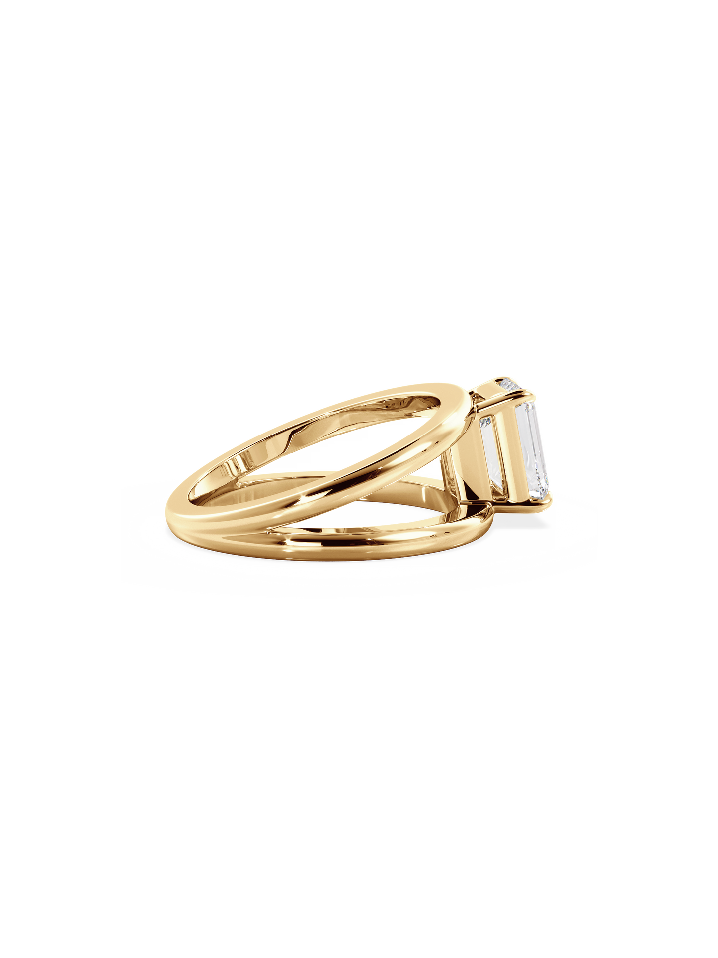 2 CT Round Three Stones Lab Grown Diamond Engagement Ring