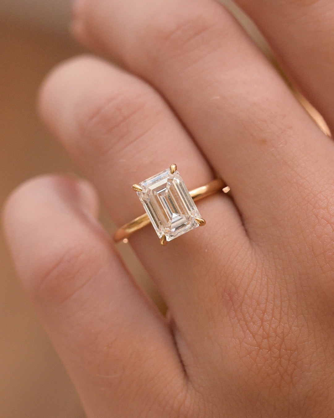 2 CT Round Three Stones Lab Grown Diamond Engagement Ring