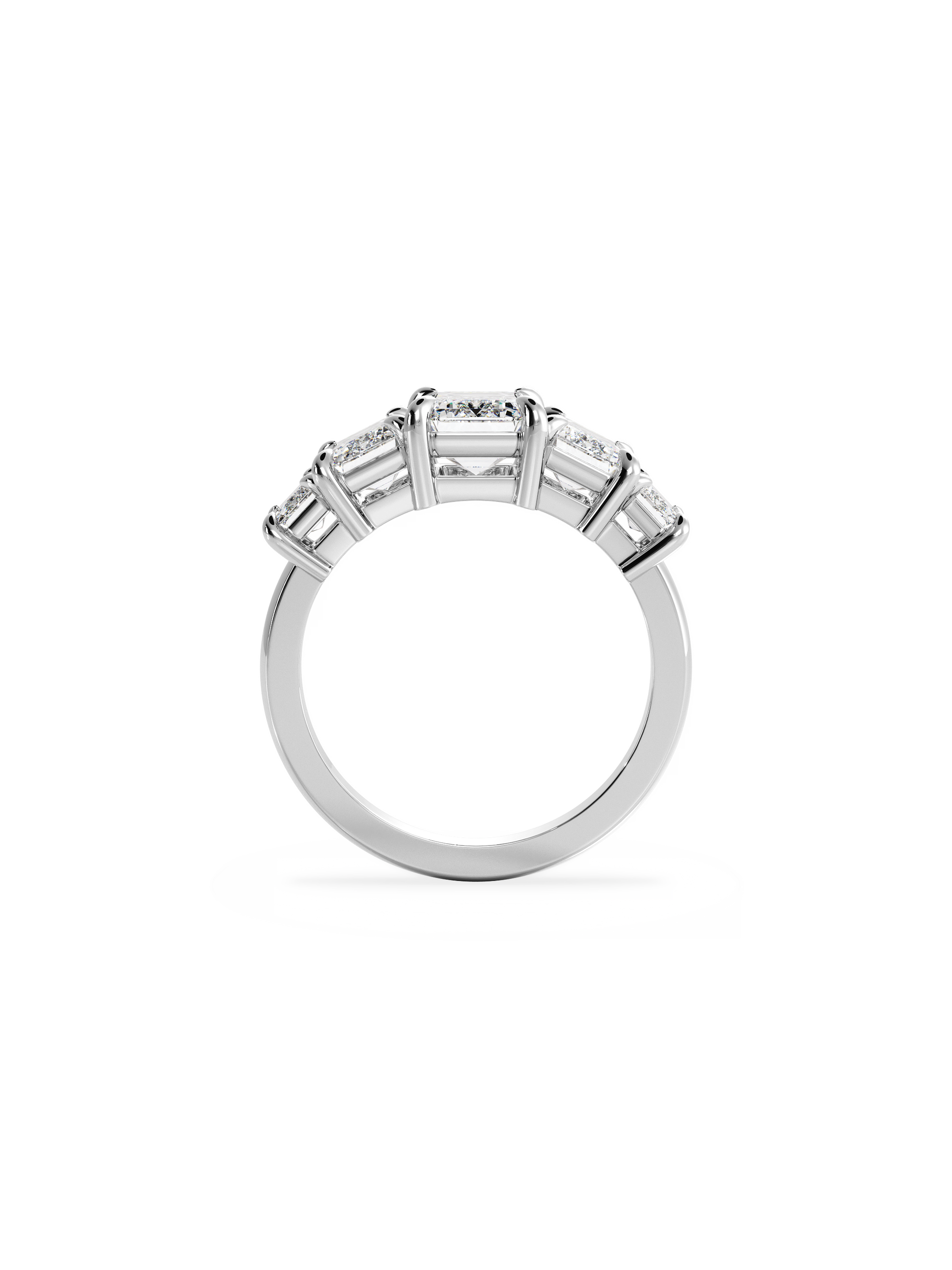 2 CT Round Three Stones Lab Grown Diamond Engagement Ring