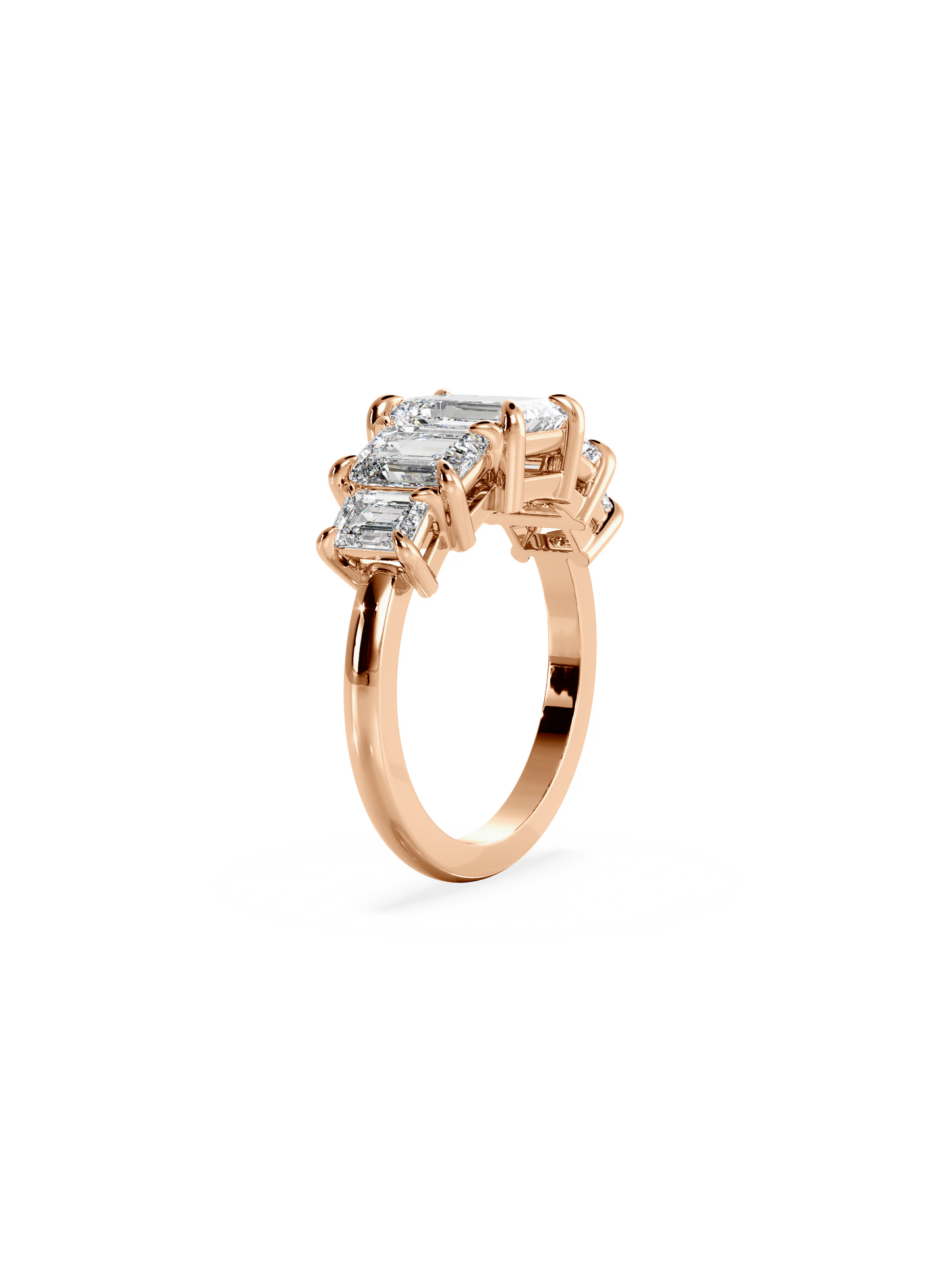 2 CT Round Three Stones Lab Grown Diamond Engagement Ring