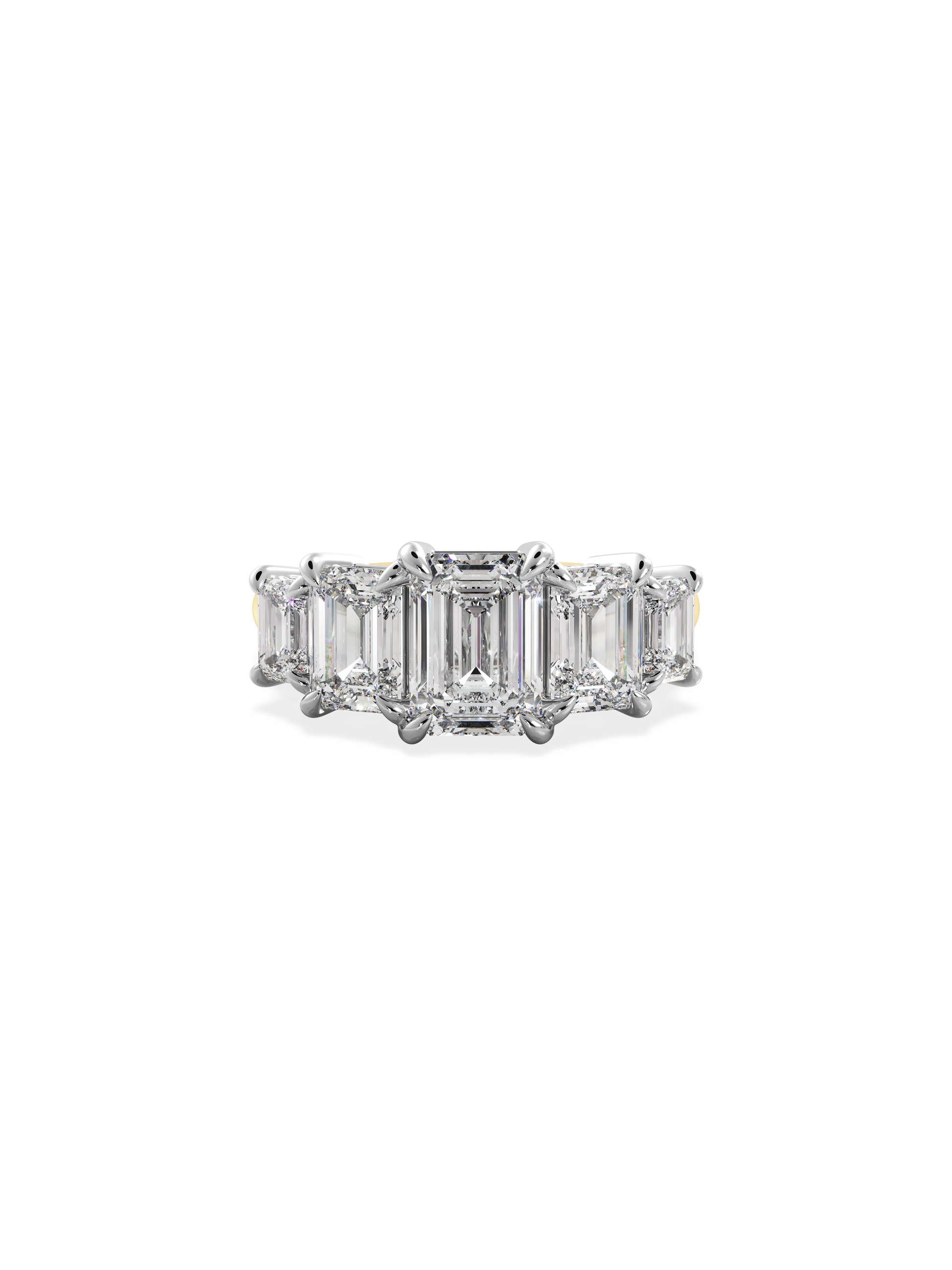 2 CT Round Three Stones Lab Grown Diamond Engagement Ring