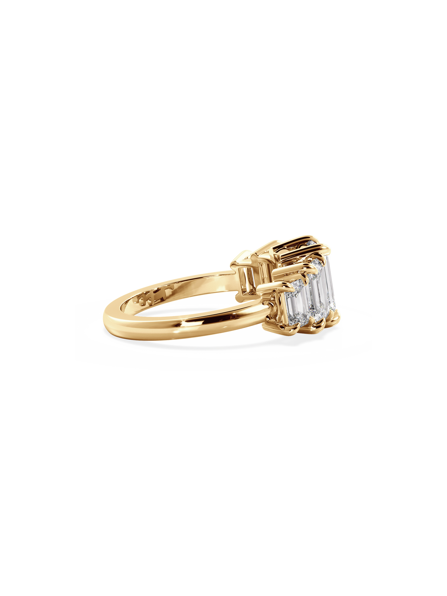 2 CT Round Three Stones Lab Grown Diamond Engagement Ring