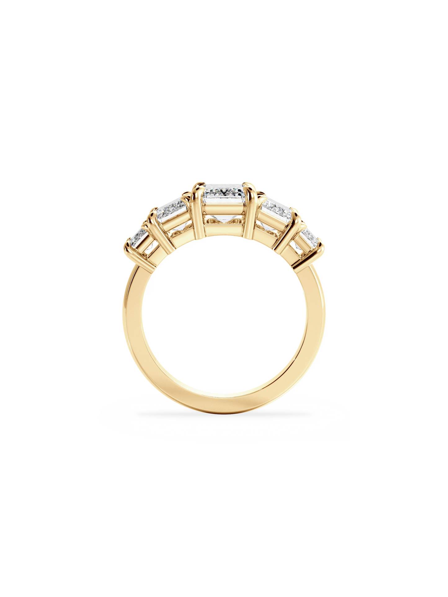 2 CT Round Three Stones Lab Grown Diamond Engagement Ring