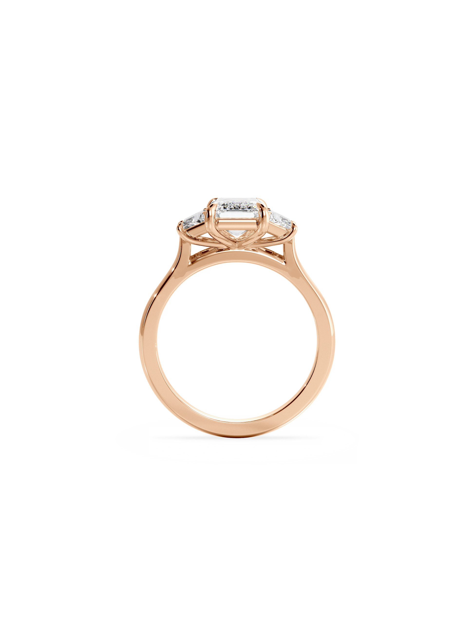 2 CT Round Three Stones Lab Grown Diamond Engagement Ring