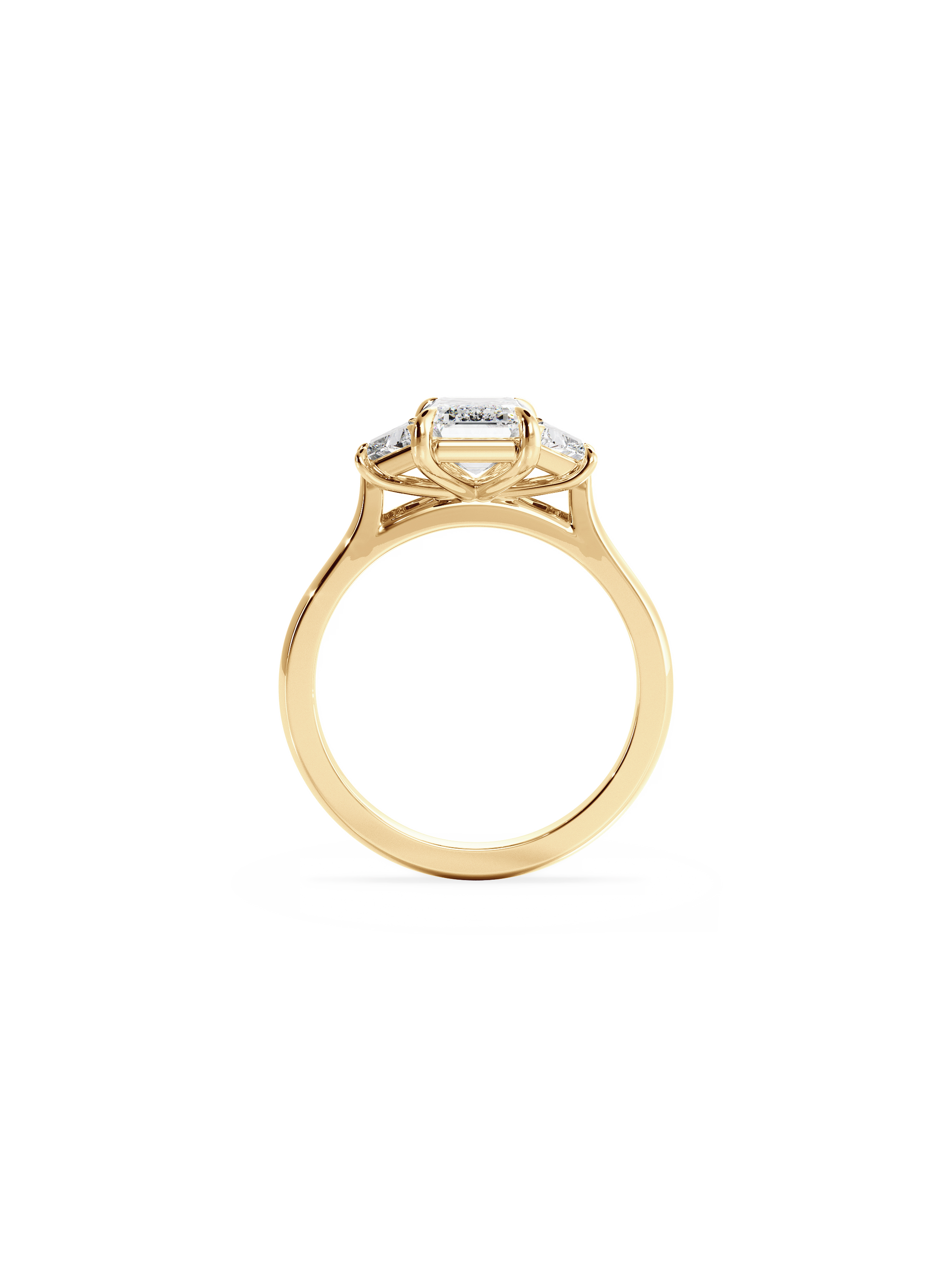 2 CT Round Three Stones Lab Grown Diamond Engagement Ring