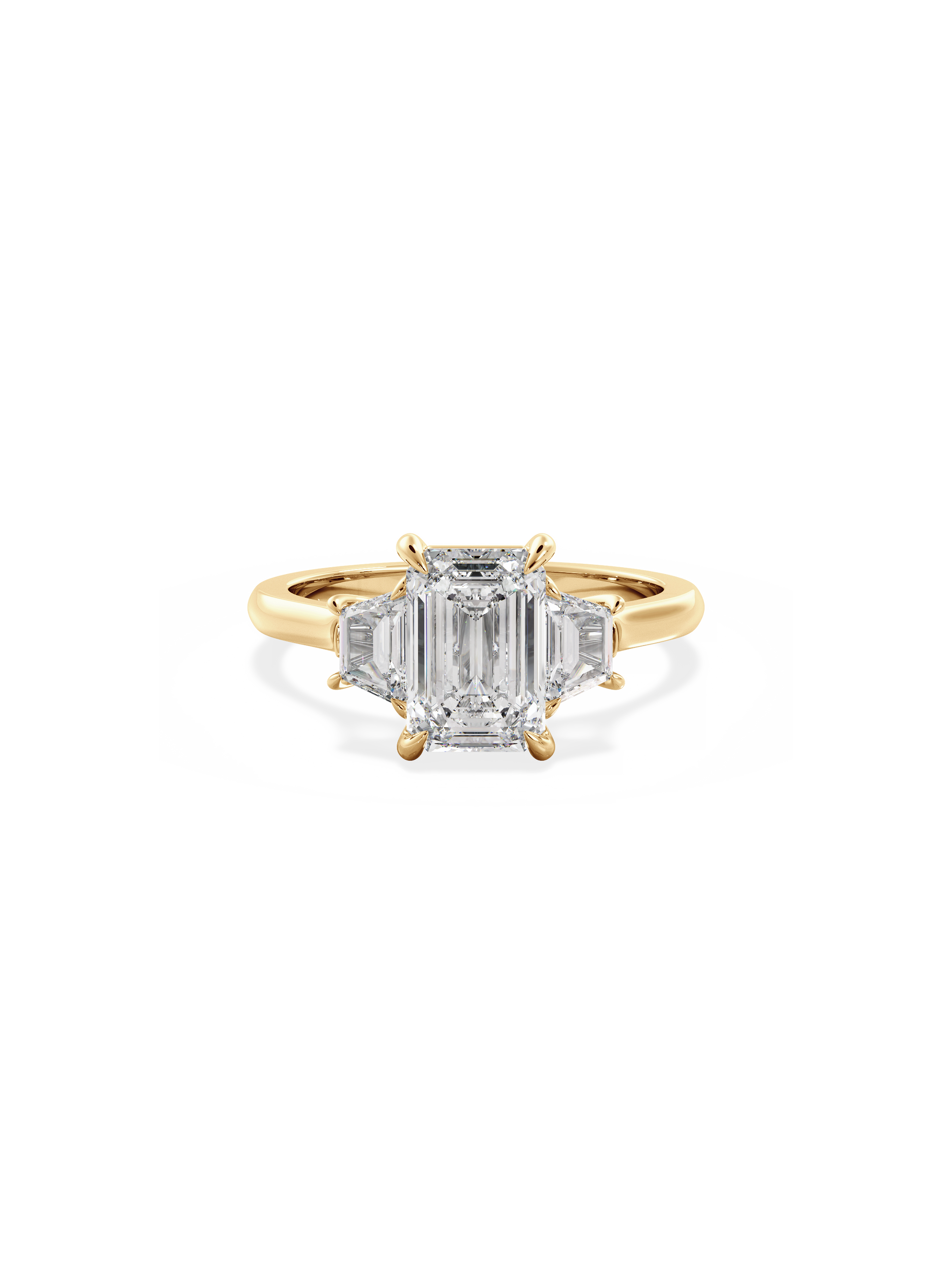 2 CT Round Three Stones Lab Grown Diamond Engagement Ring