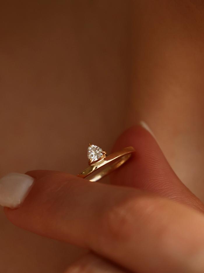 Marquise Cut Cluster Styled Lab Grown Diamond Engagement Ring