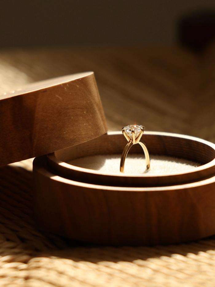 Marquise Cut Cluster Styled Lab Grown Diamond Engagement Ring