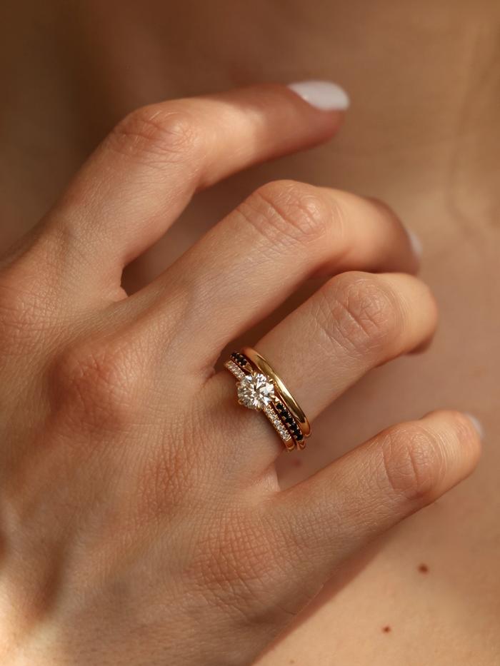 Marquise Cut Cluster Styled Lab Grown Diamond Engagement Ring
