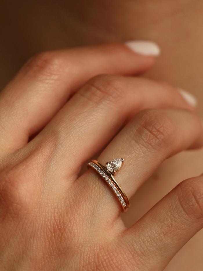 Marquise Cut Cluster Styled Lab Grown Diamond Engagement Ring