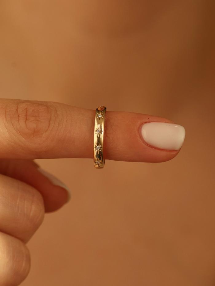 Marquise Cut Cluster Styled Lab Grown Wedding Band