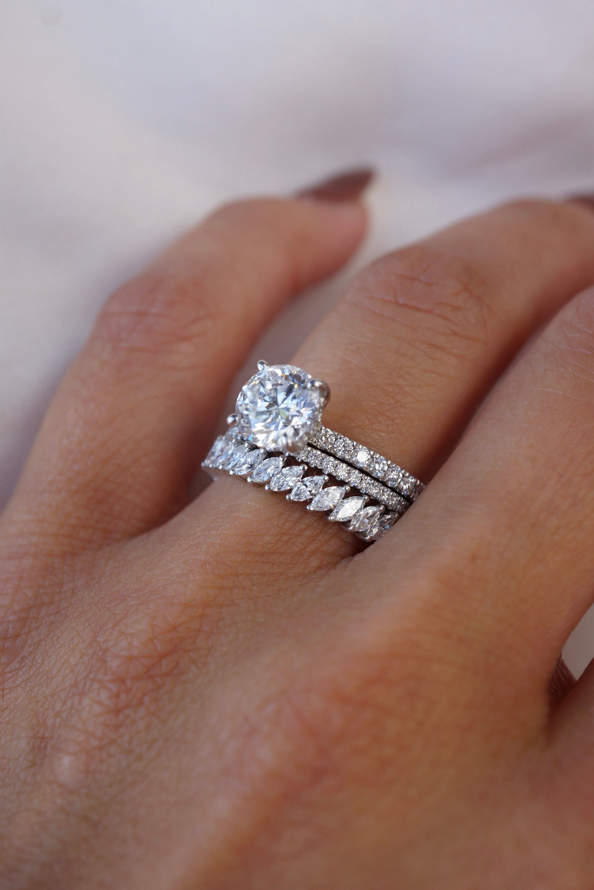 0.37 CT Round Full Eternity Lab Grown Diamond Wedding Band
