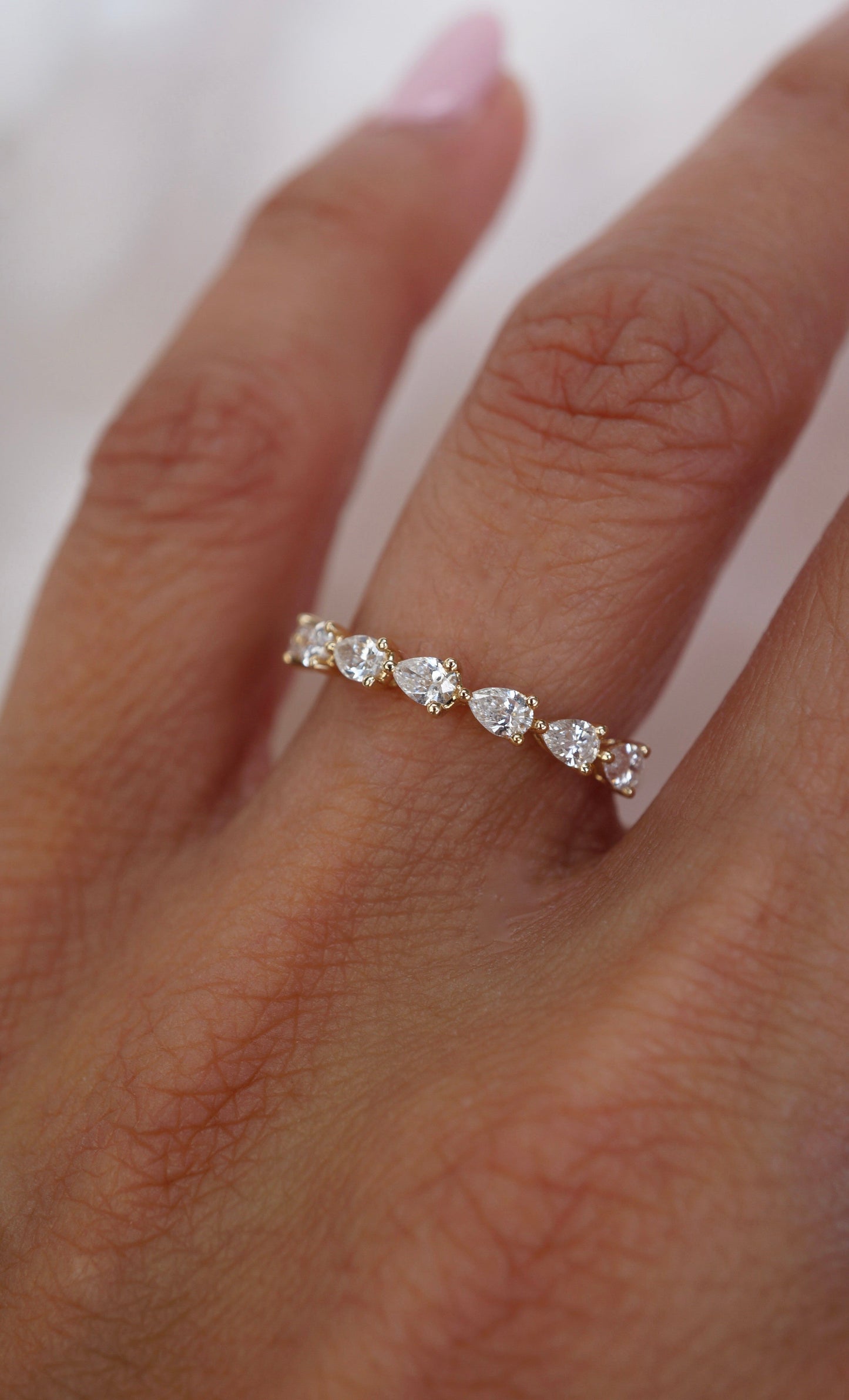 0.37 CT Round Full Eternity Lab Grown Diamond Wedding Band