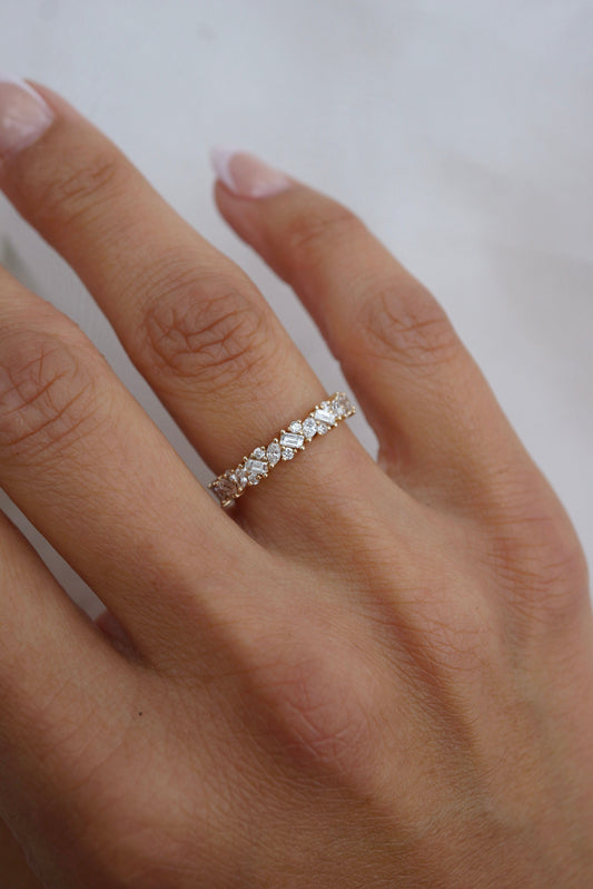 0.37 CT Round Full Eternity Lab Grown Diamond Wedding Band
