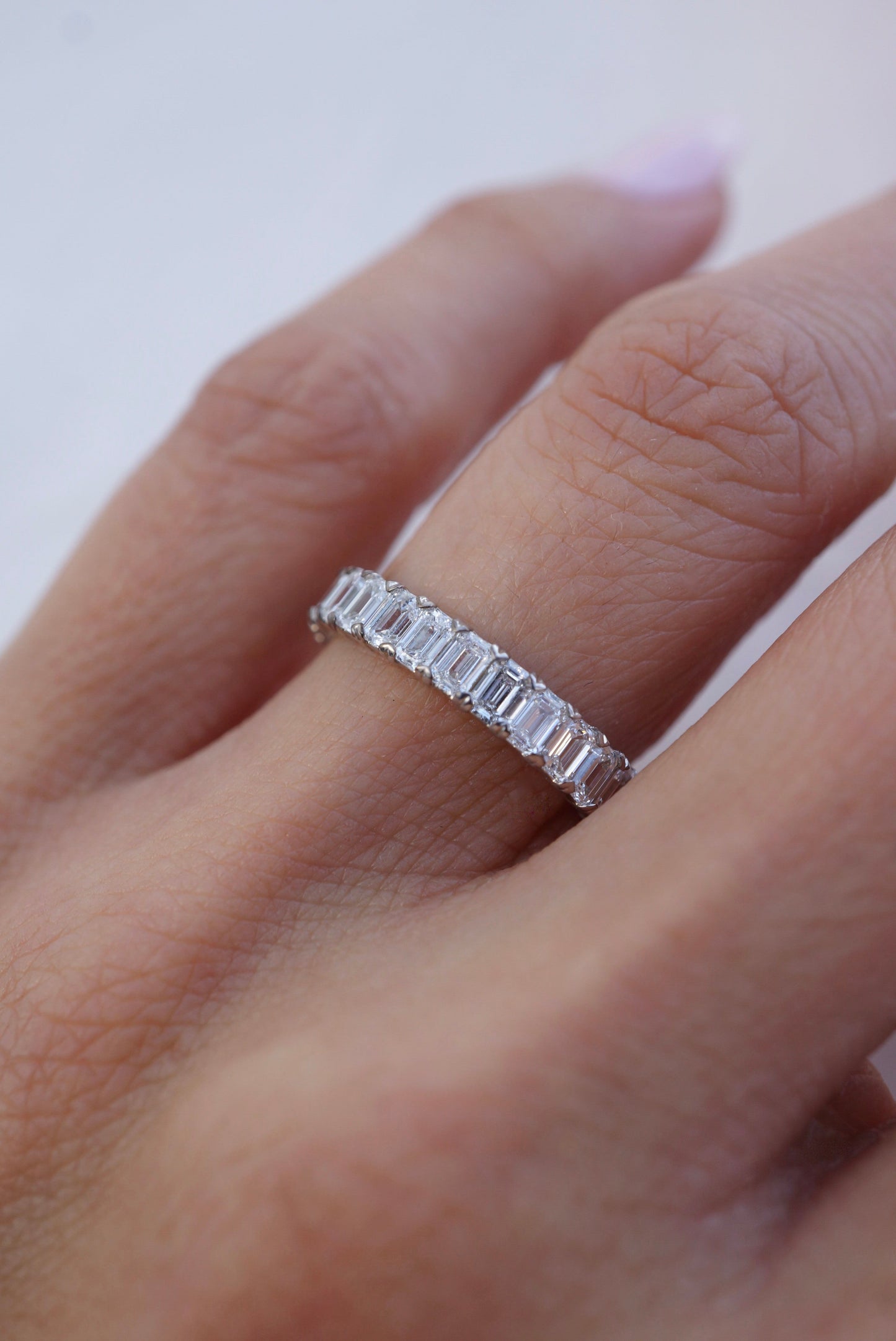 0.37 CT Round Full Eternity Lab Grown Diamond Wedding Band