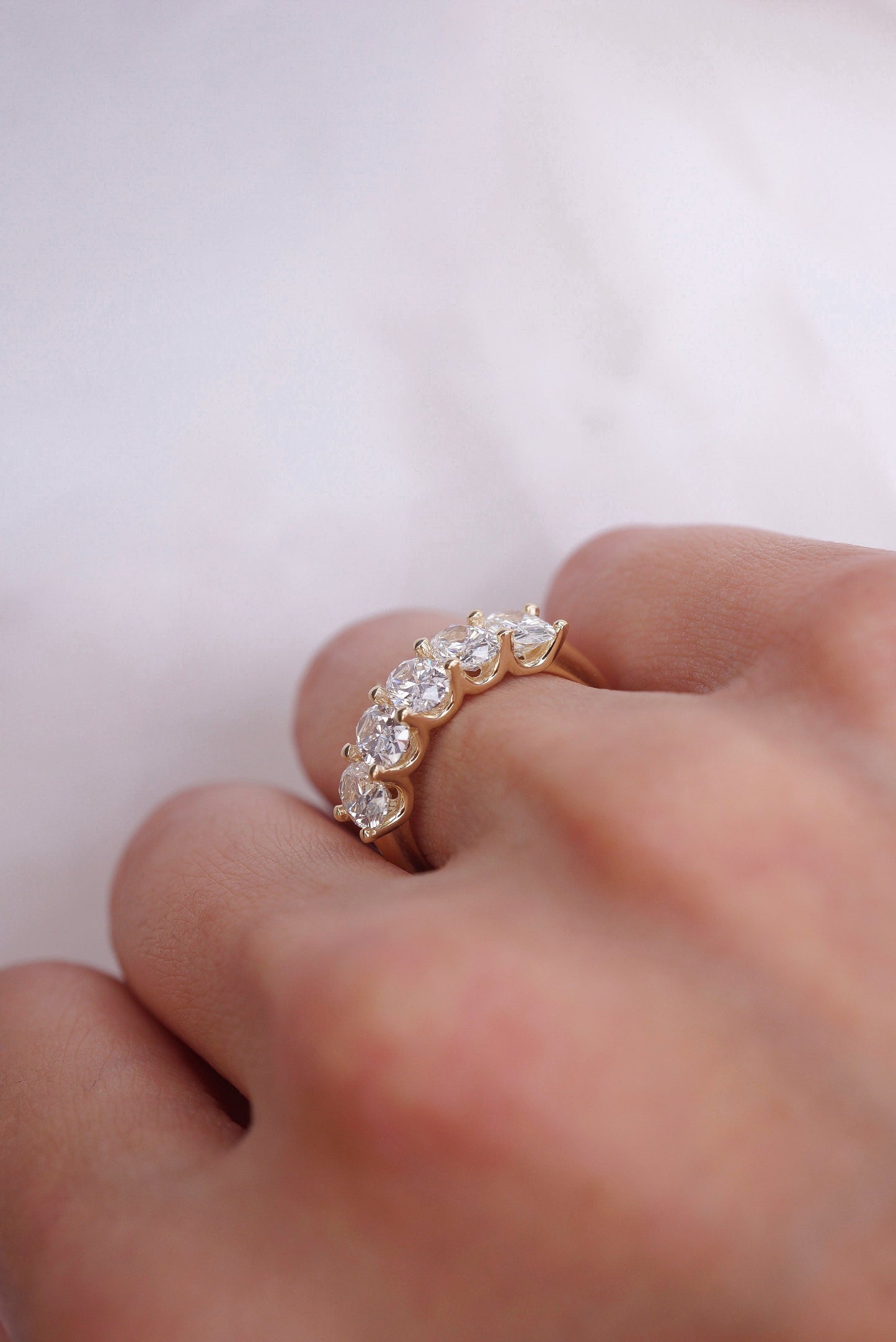 0.37 CT Round Full Eternity Lab Grown Diamond Wedding Band
