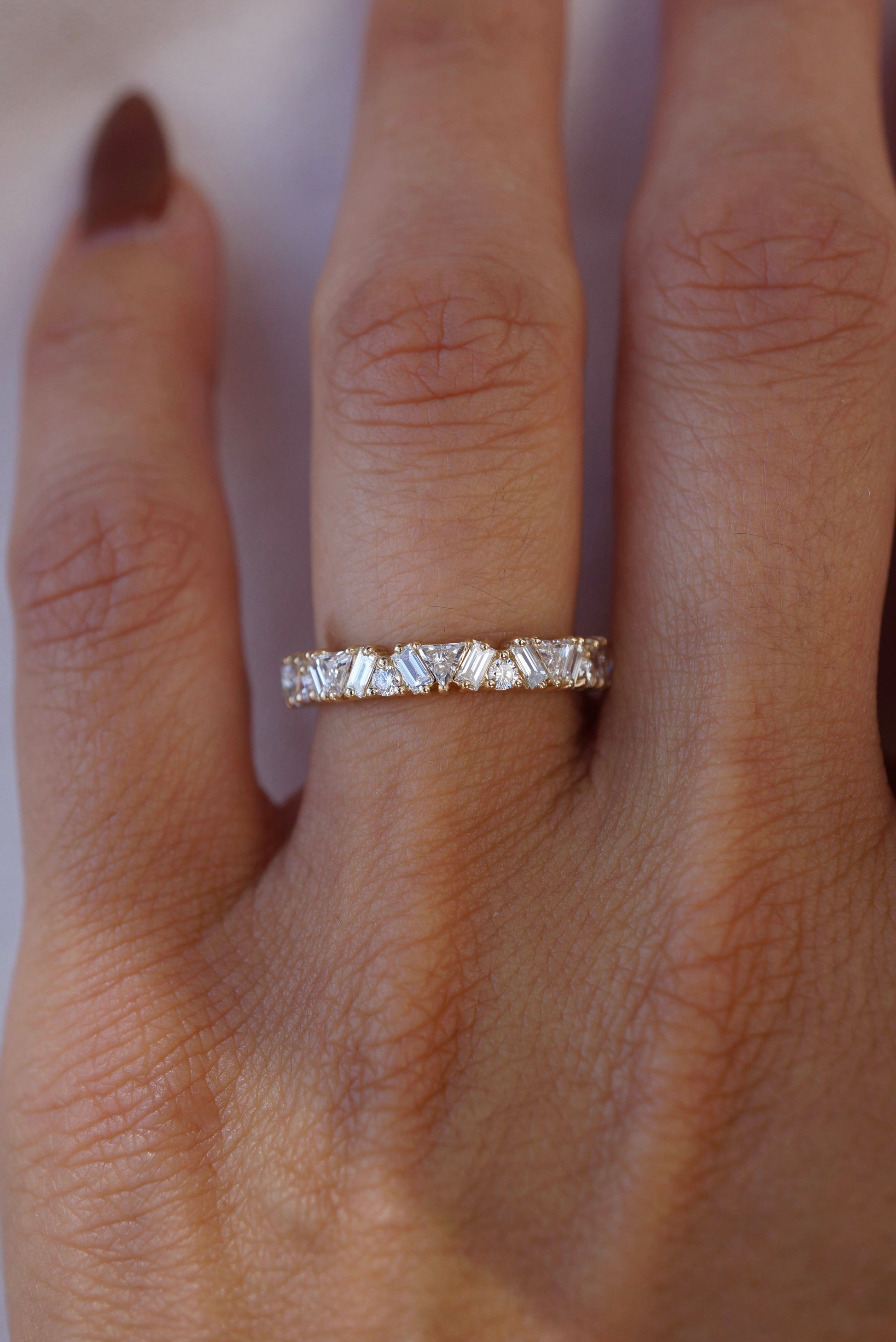 0.37 CT Round Full Eternity Lab Grown Diamond Wedding Band