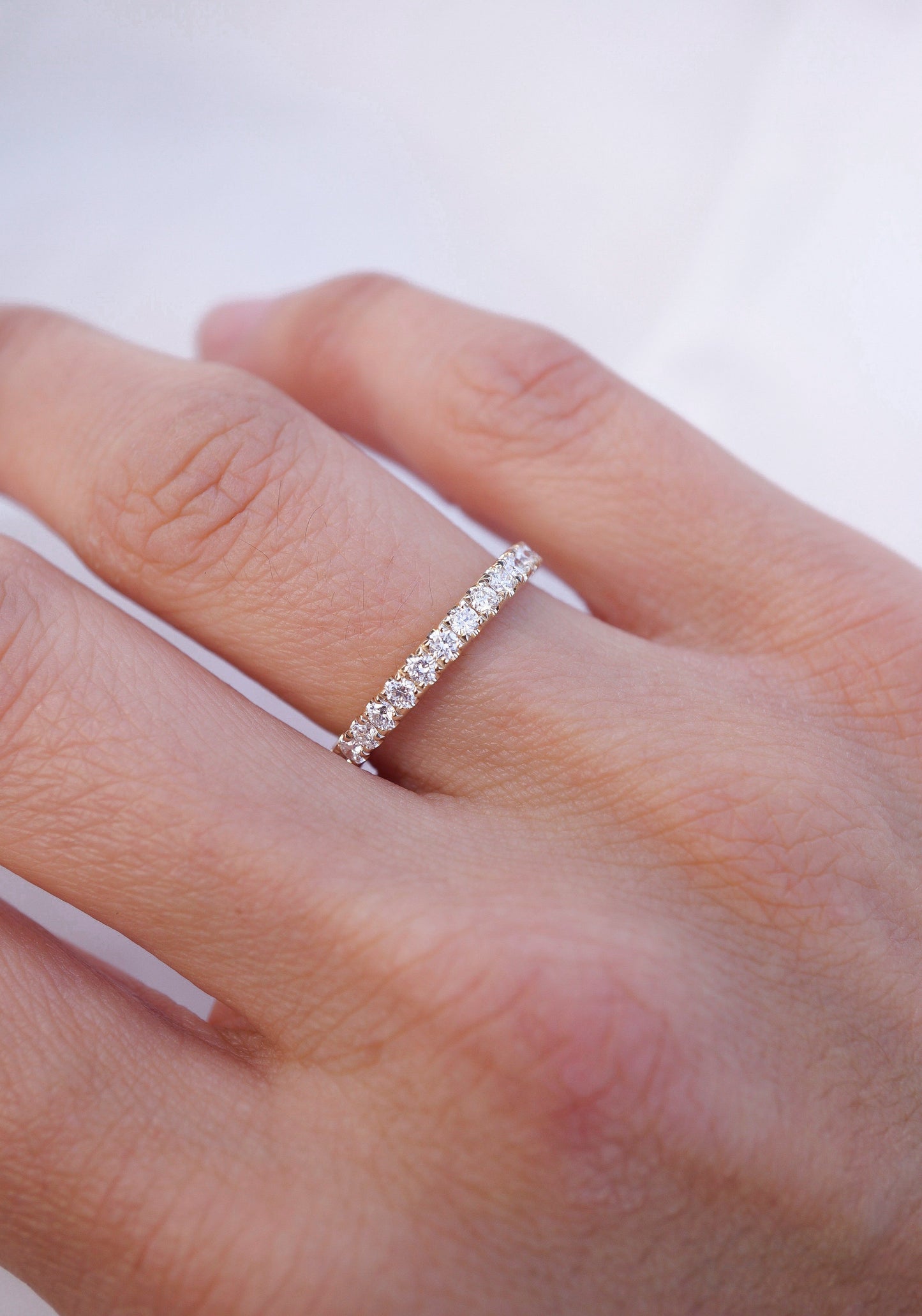 0.37 CT Round Full Eternity Lab Grown Diamond Wedding Band