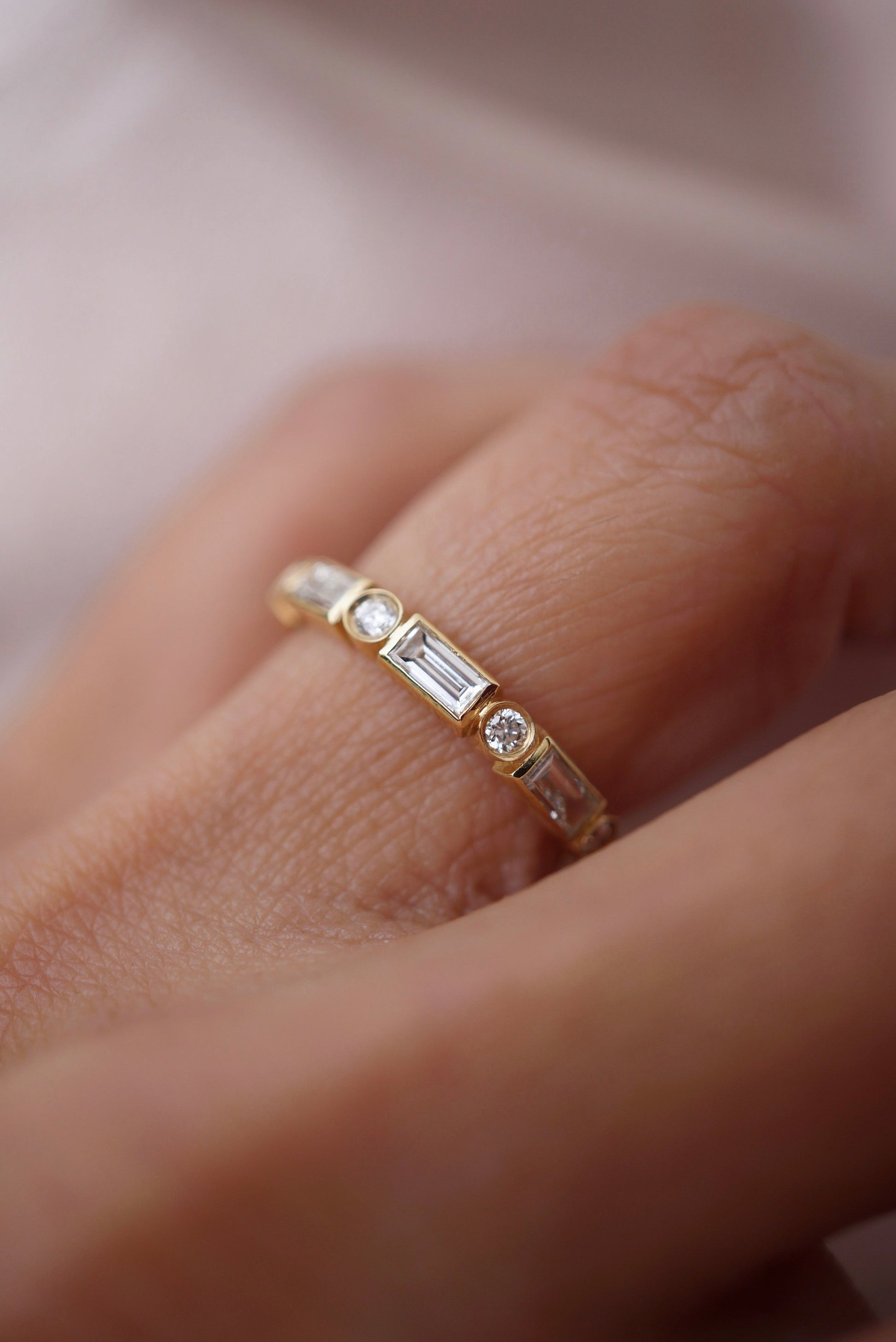 0.37 CT Round Full Eternity Lab Grown Diamond Wedding Band