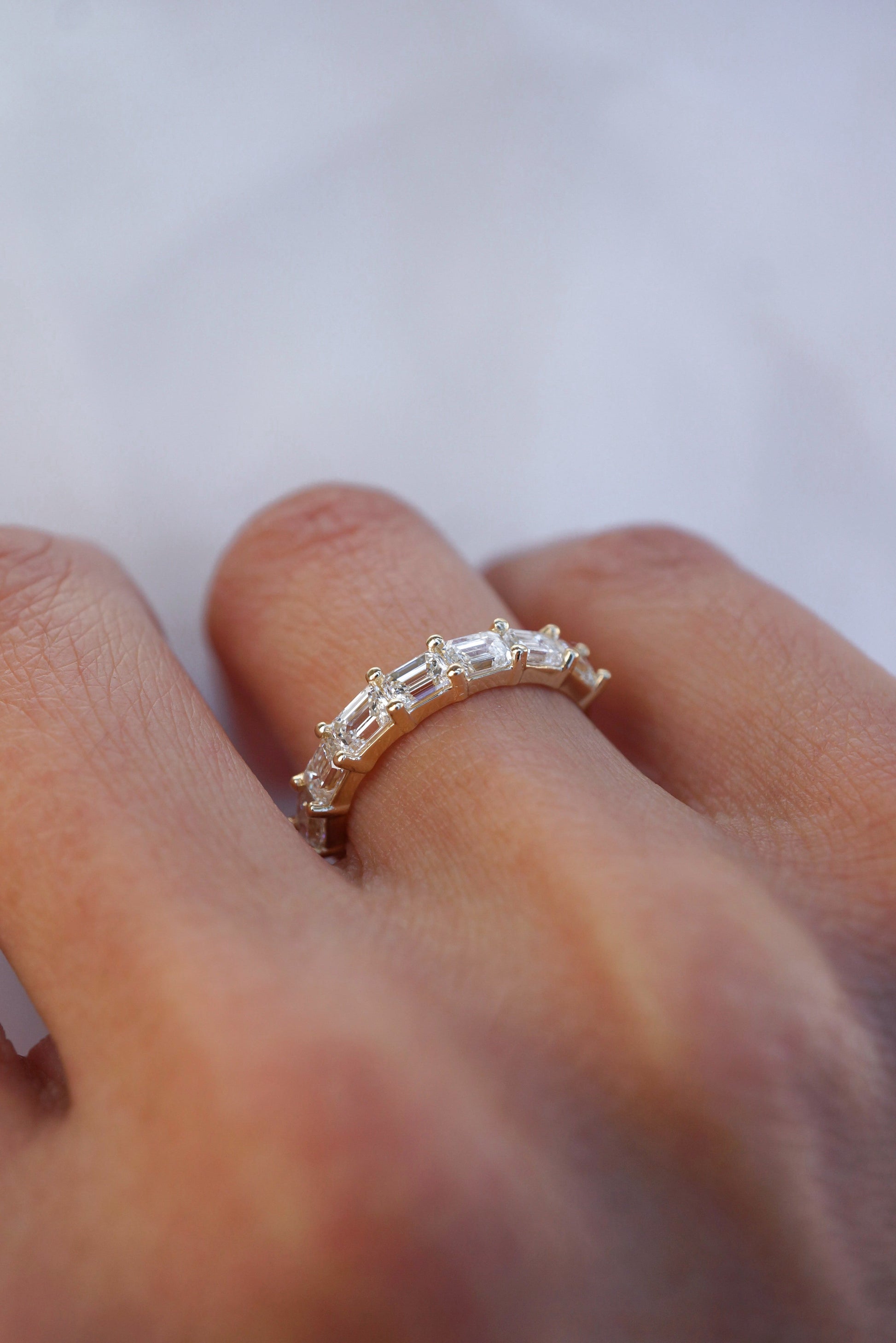 0.37 CT Round Full Eternity Lab Grown Diamond Wedding Band